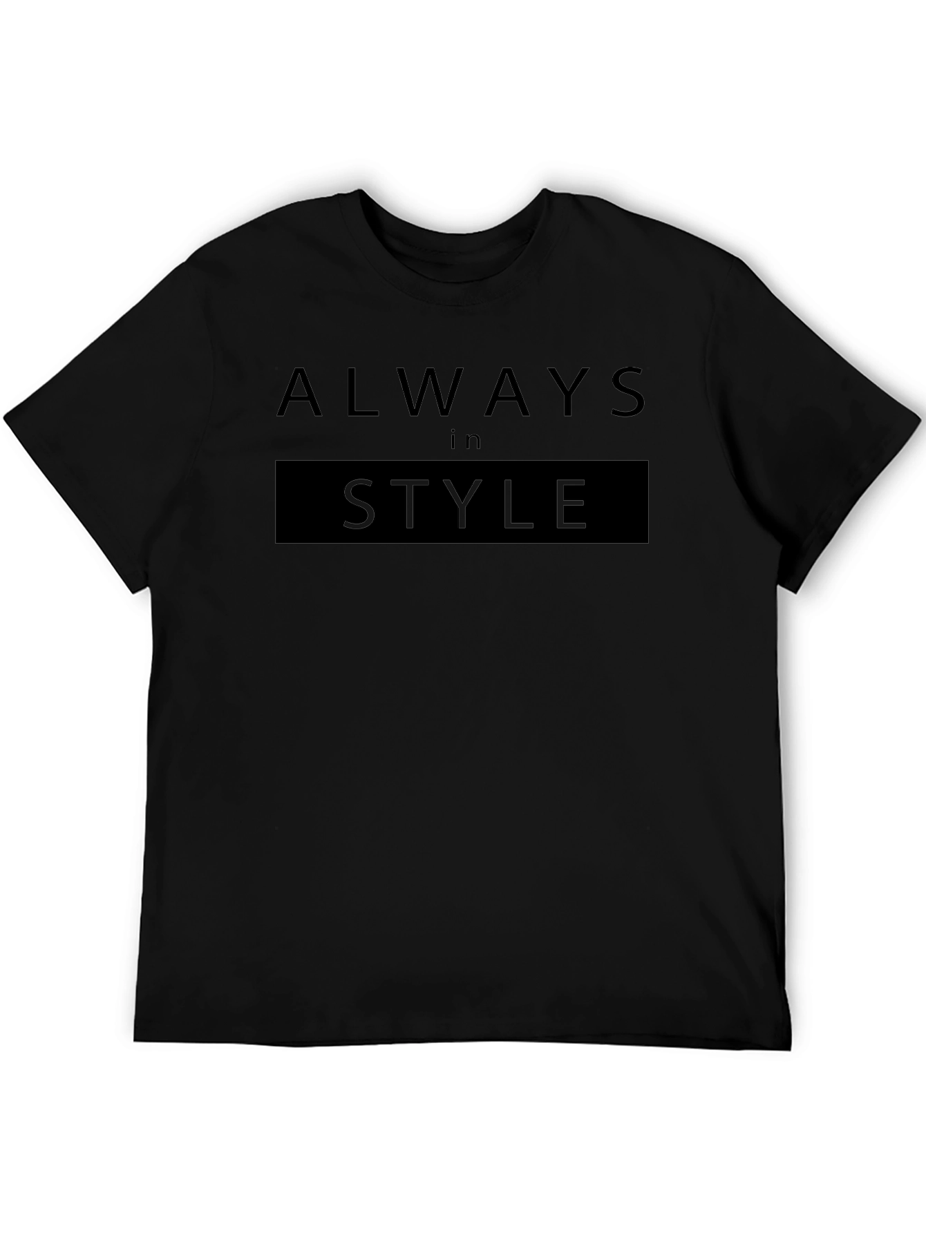Always In Style Black Graphic Tee