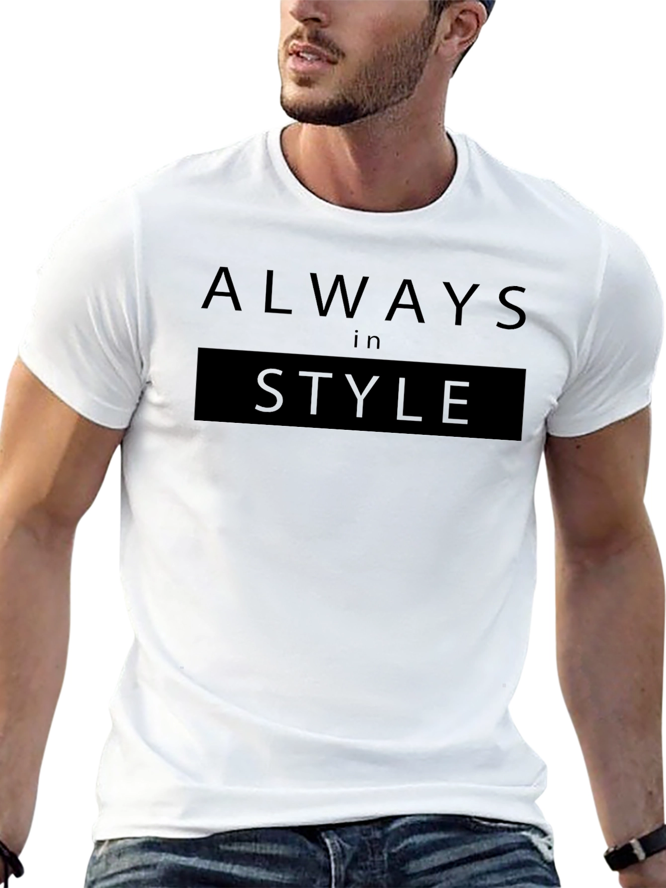 Always In Style Black Graphic Tee