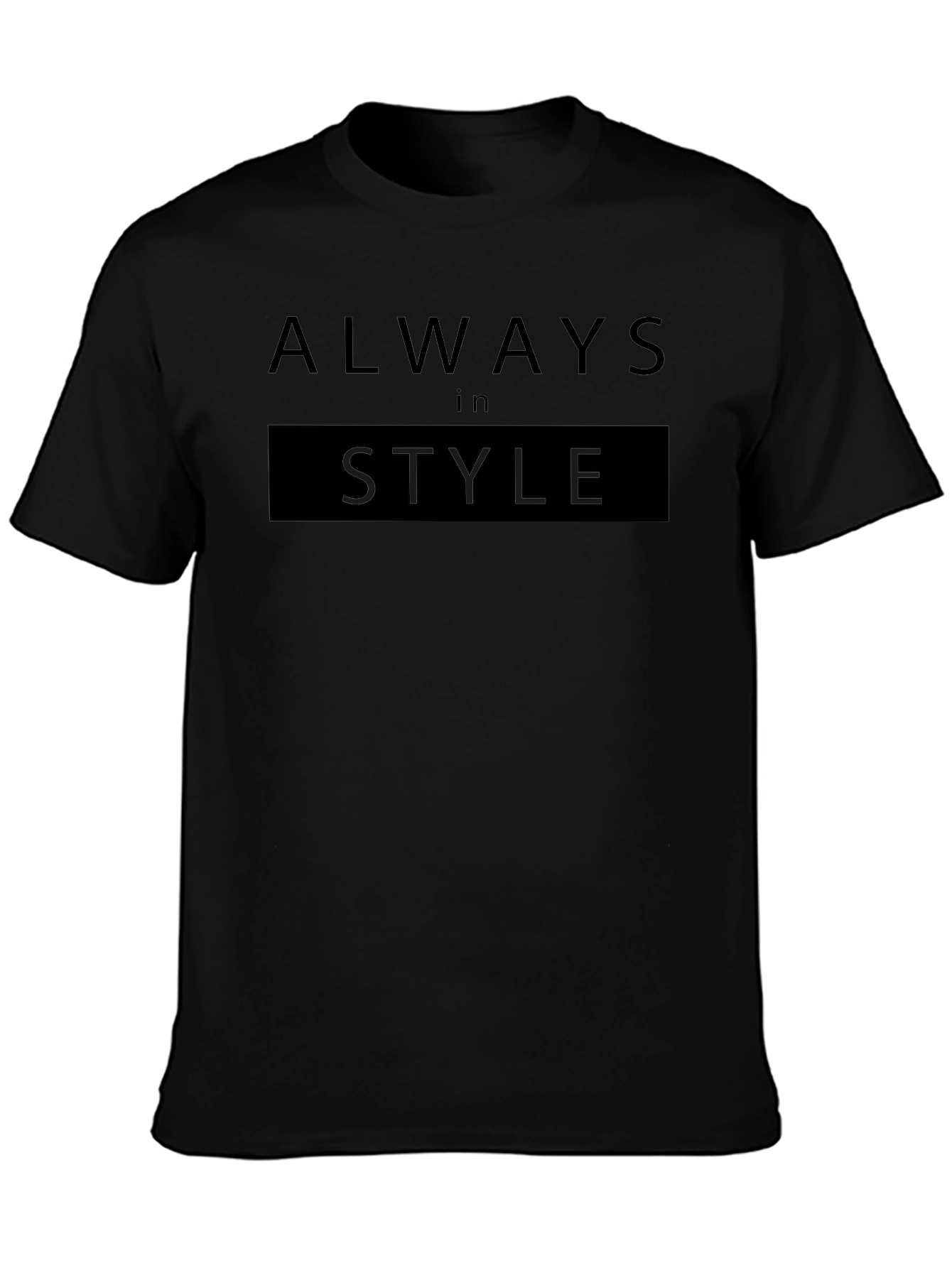 Always In Style Black Graphic Tee
