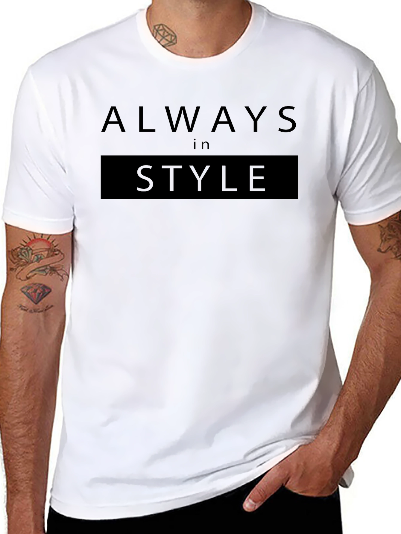 Always In Style Black Graphic Tee