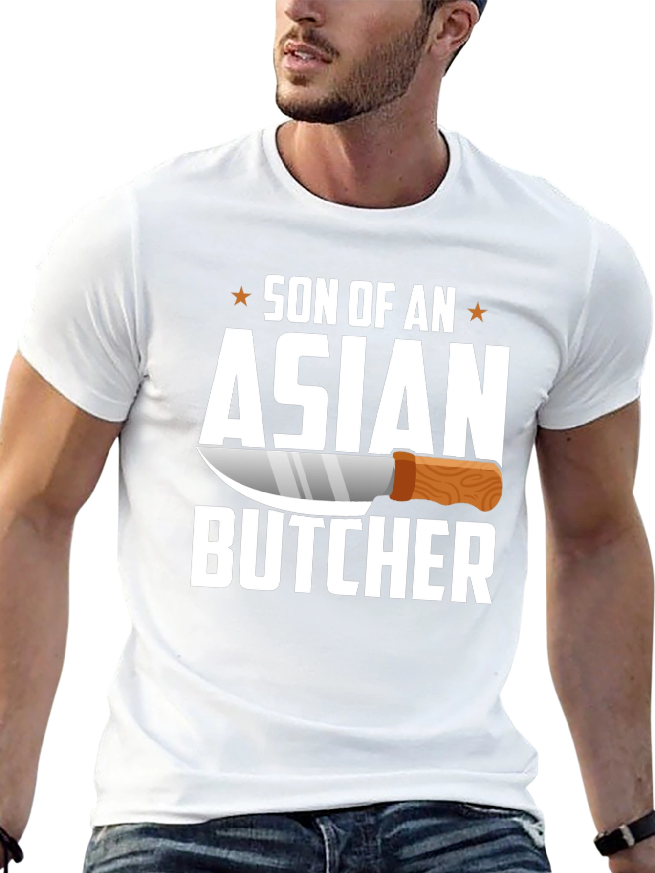 Son of an Asian Butcher T-Shirt Funny Chef Tee