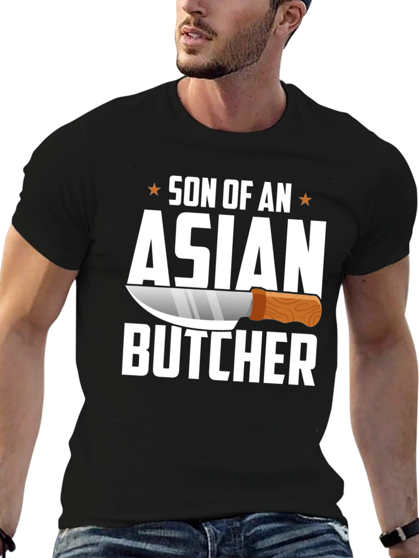 Son of an Asian Butcher T-Shirt Funny Chef Tee