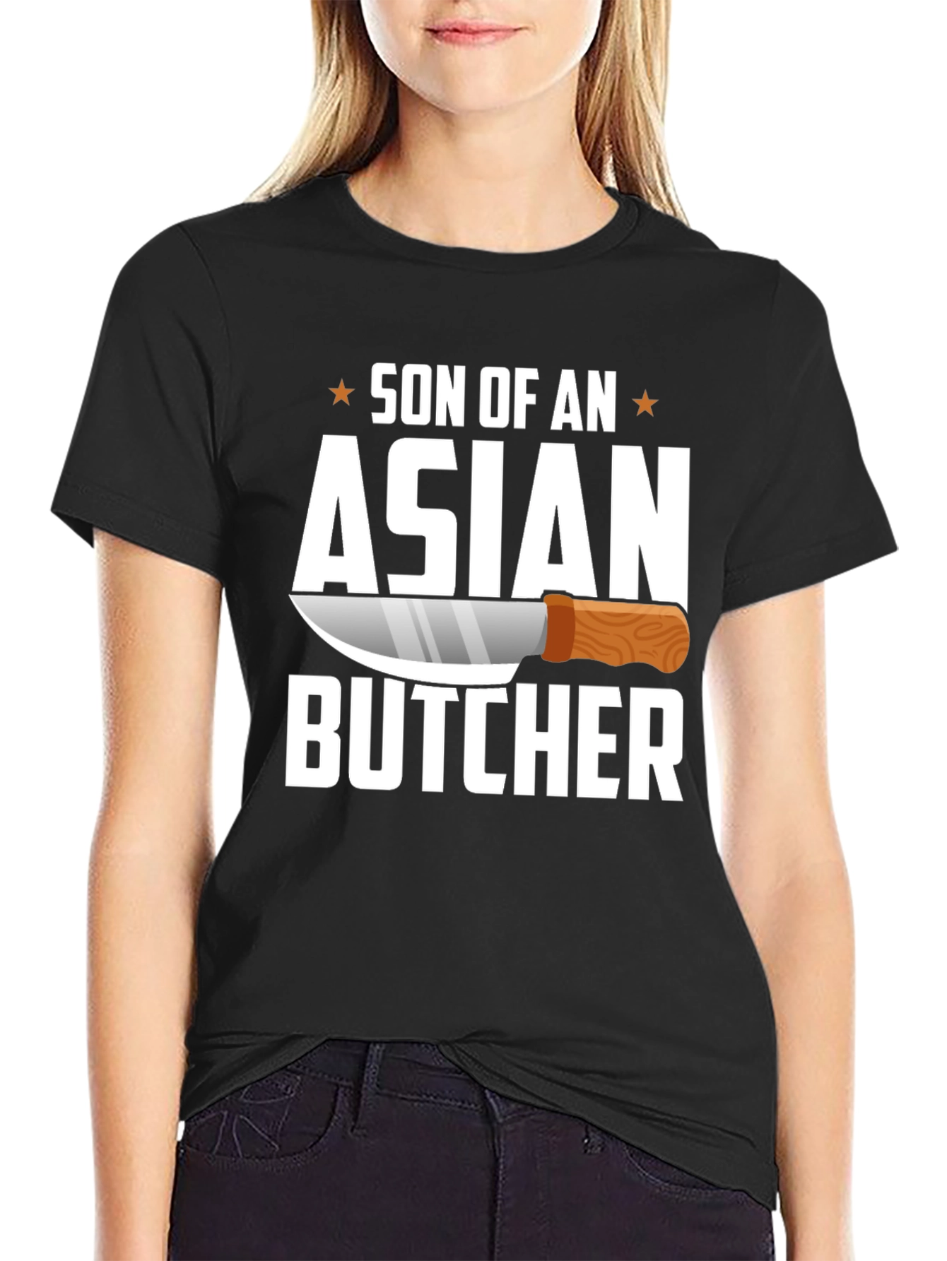 Son of an Asian Butcher T-Shirt Funny Chef Tee