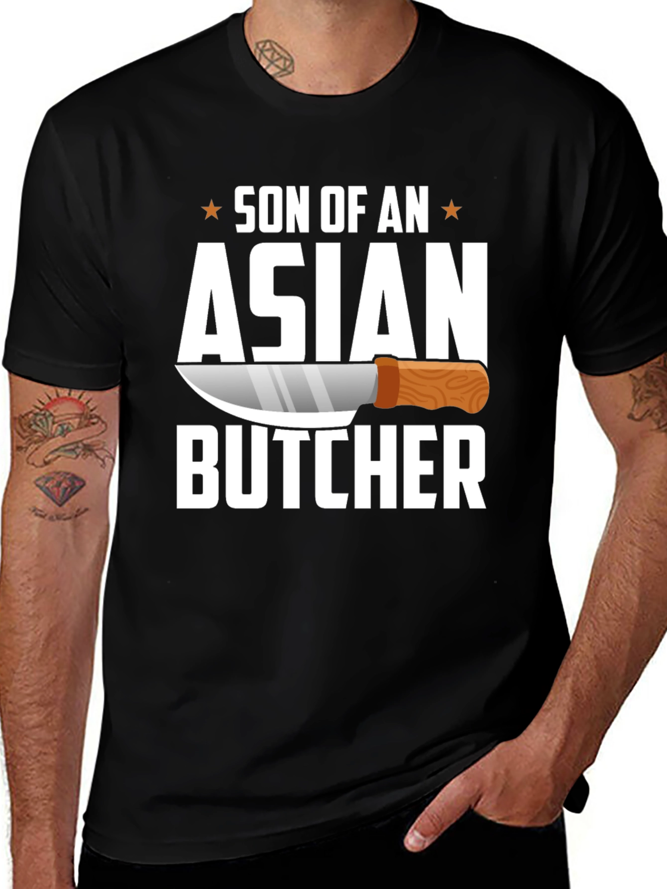 Son of an Asian Butcher T-Shirt Funny Chef Tee
