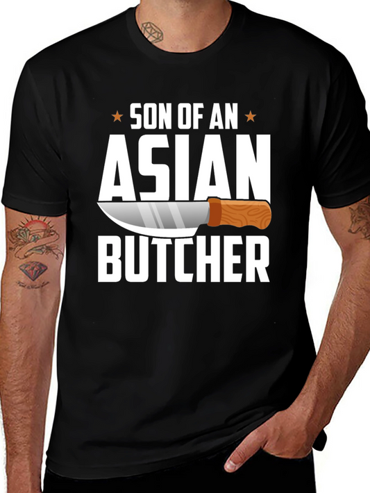 Son of an Asian Butcher T-Shirt Funny Chef Tee