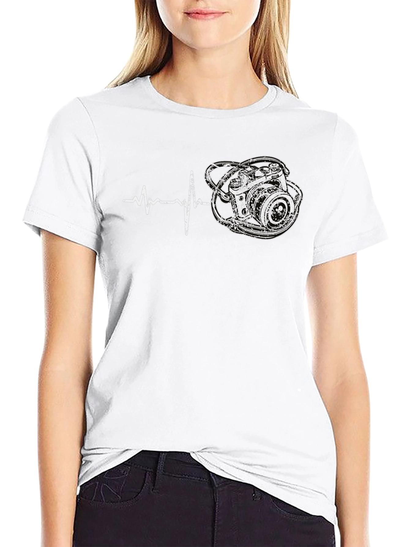 Camera Heartbeat Graphic Tee
