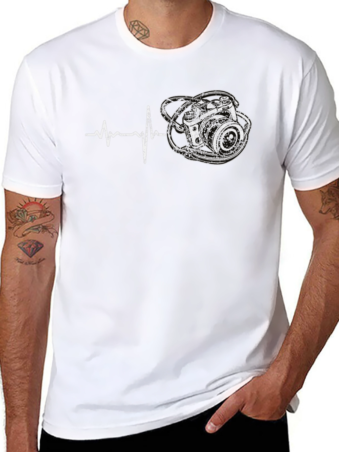 Camera Heartbeat Graphic Tee