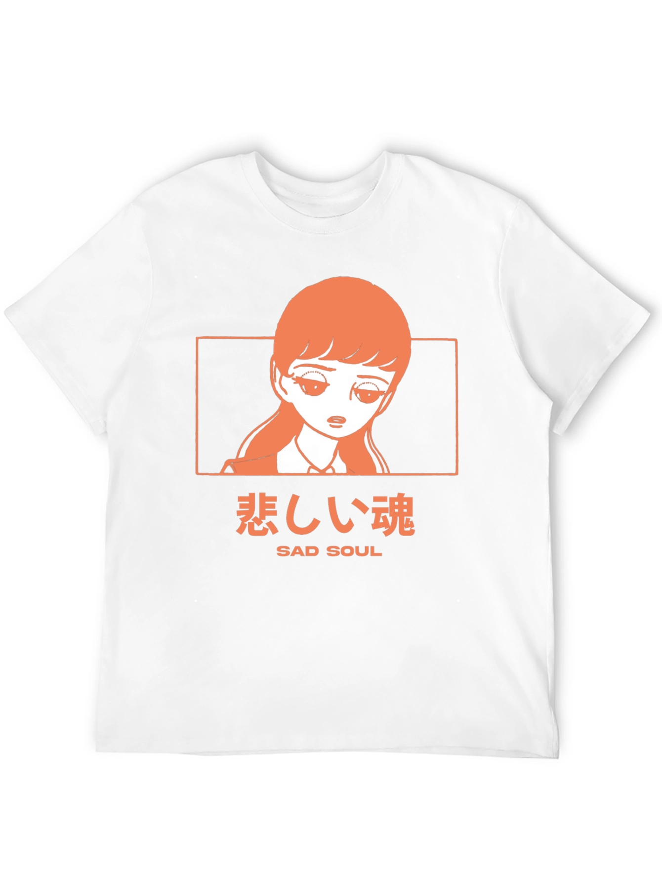 Sad Soul Anime Graphic Tee - Black