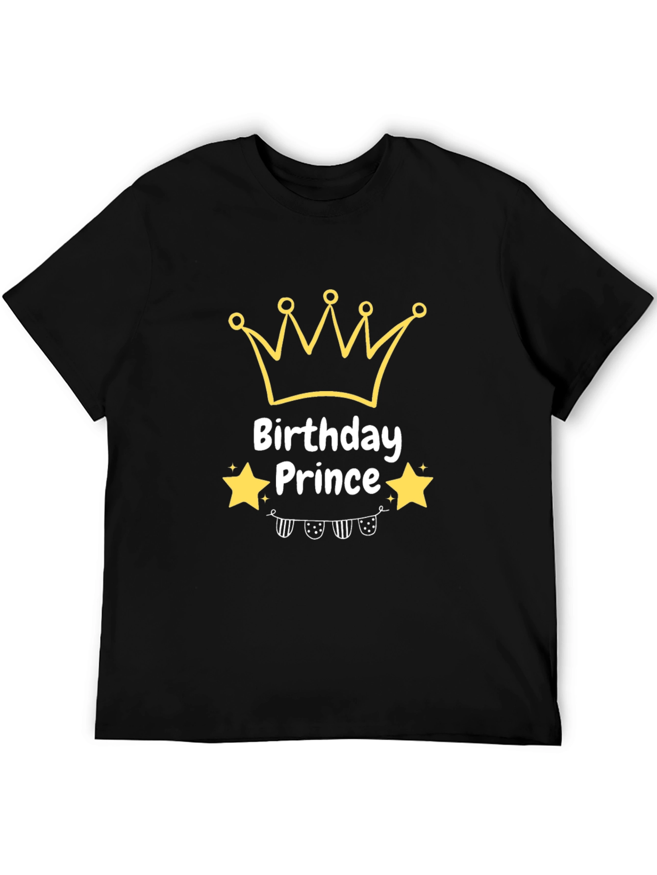 Birthday Prince Graphic T-Shirt - Black