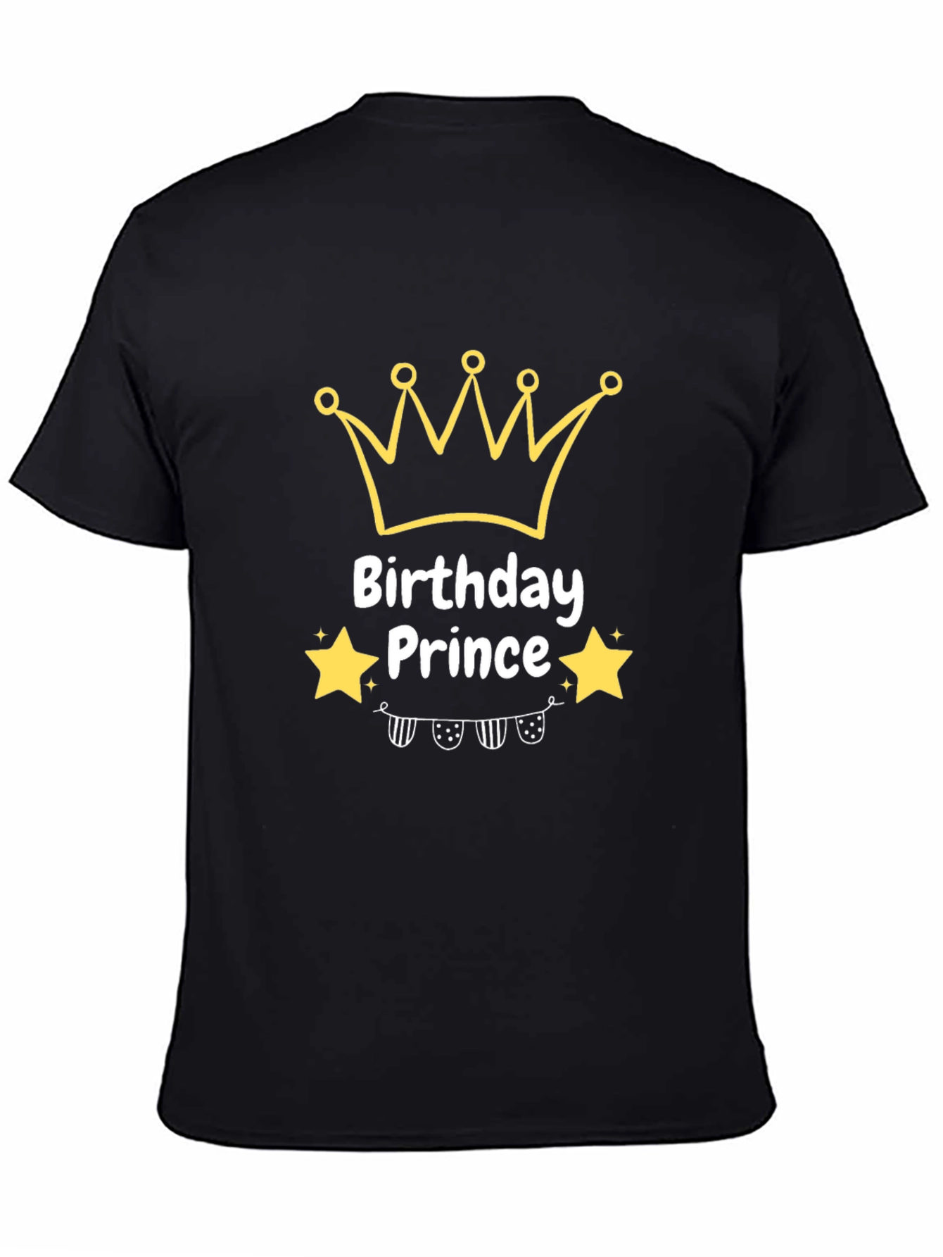 Birthday Prince Graphic T-Shirt - Black