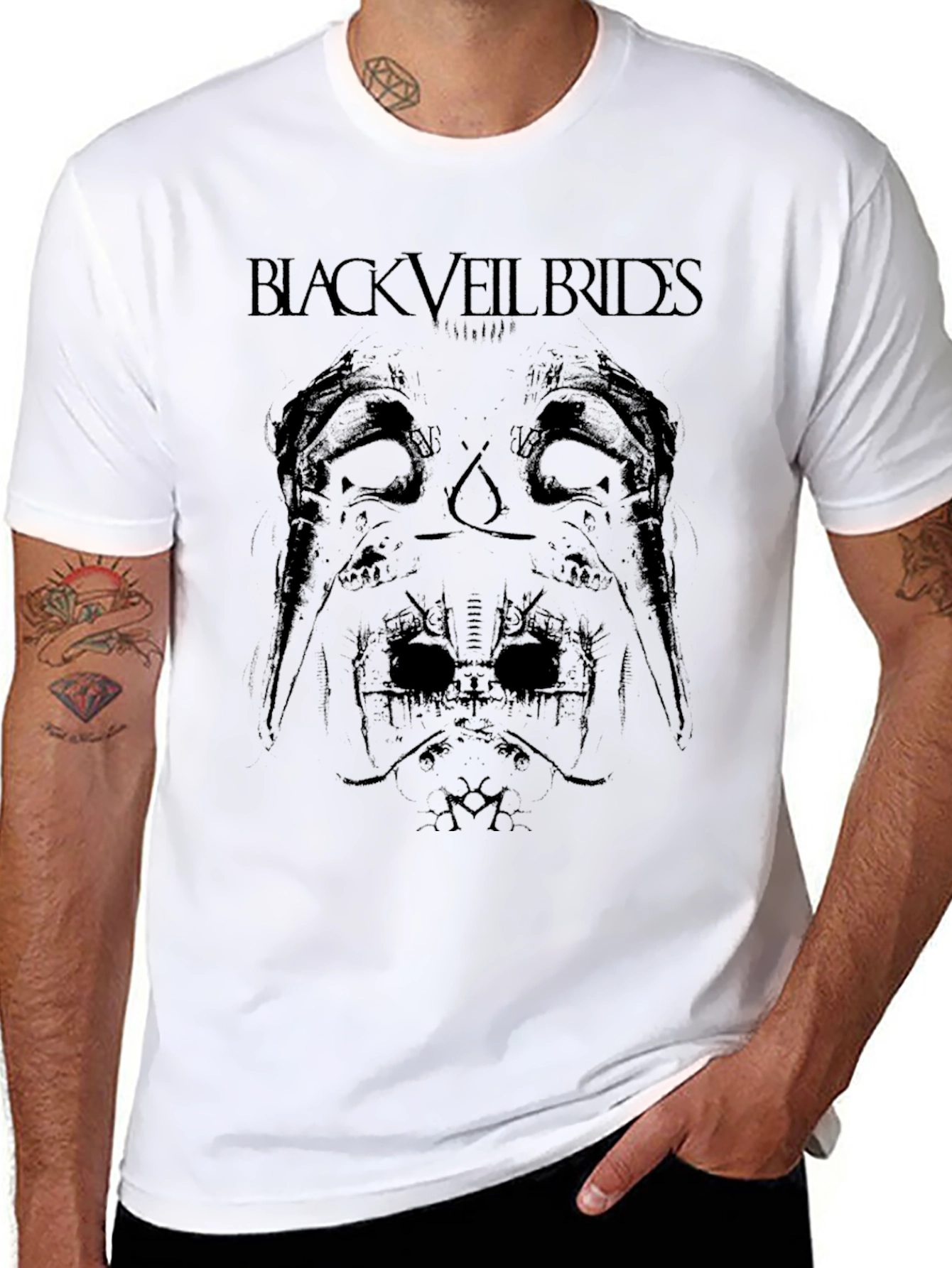 Black Veil Brides Graphic Print Black T-Shirt
