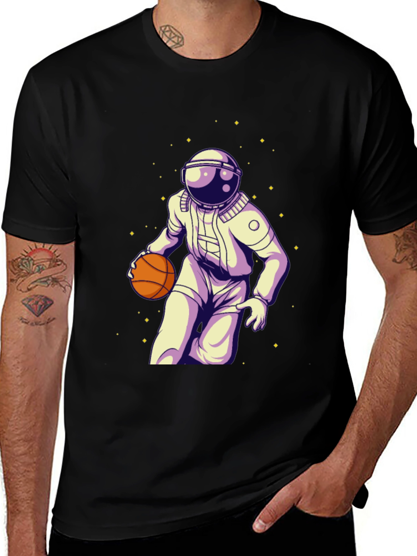 Astronaut Basketball Graphic Tee - Space Player