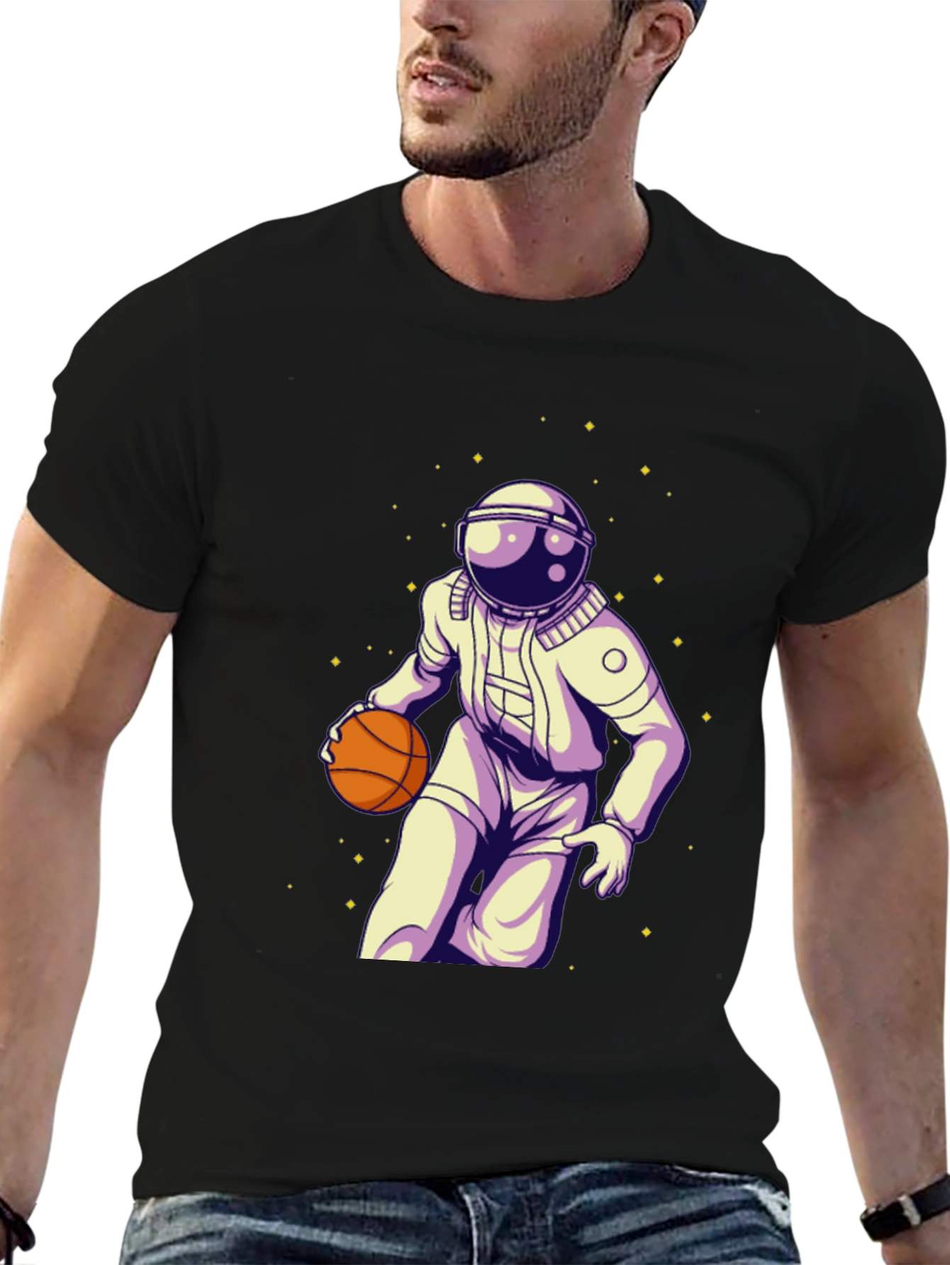 Astronaut Basketball Graphic Tee - Space Player