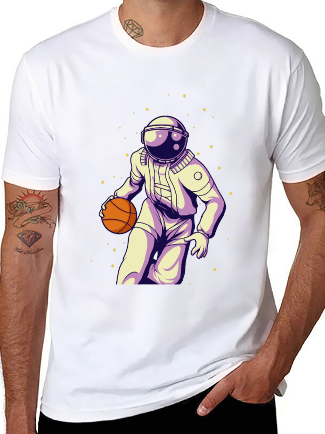 Astronaut Basketball Graphic Tee - Space Player
