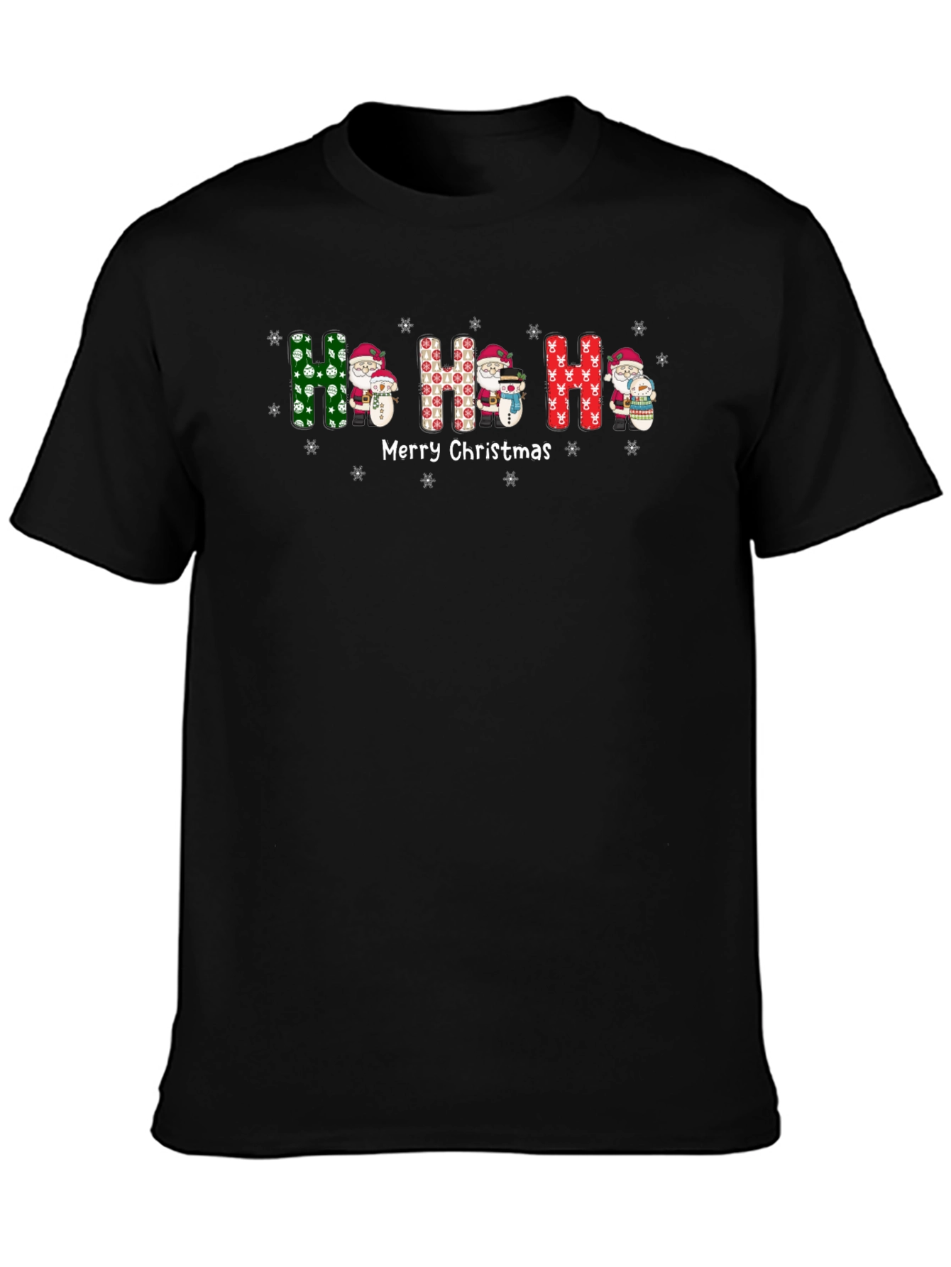 Festive Ho Ho Ho Christmas Graphic Tee