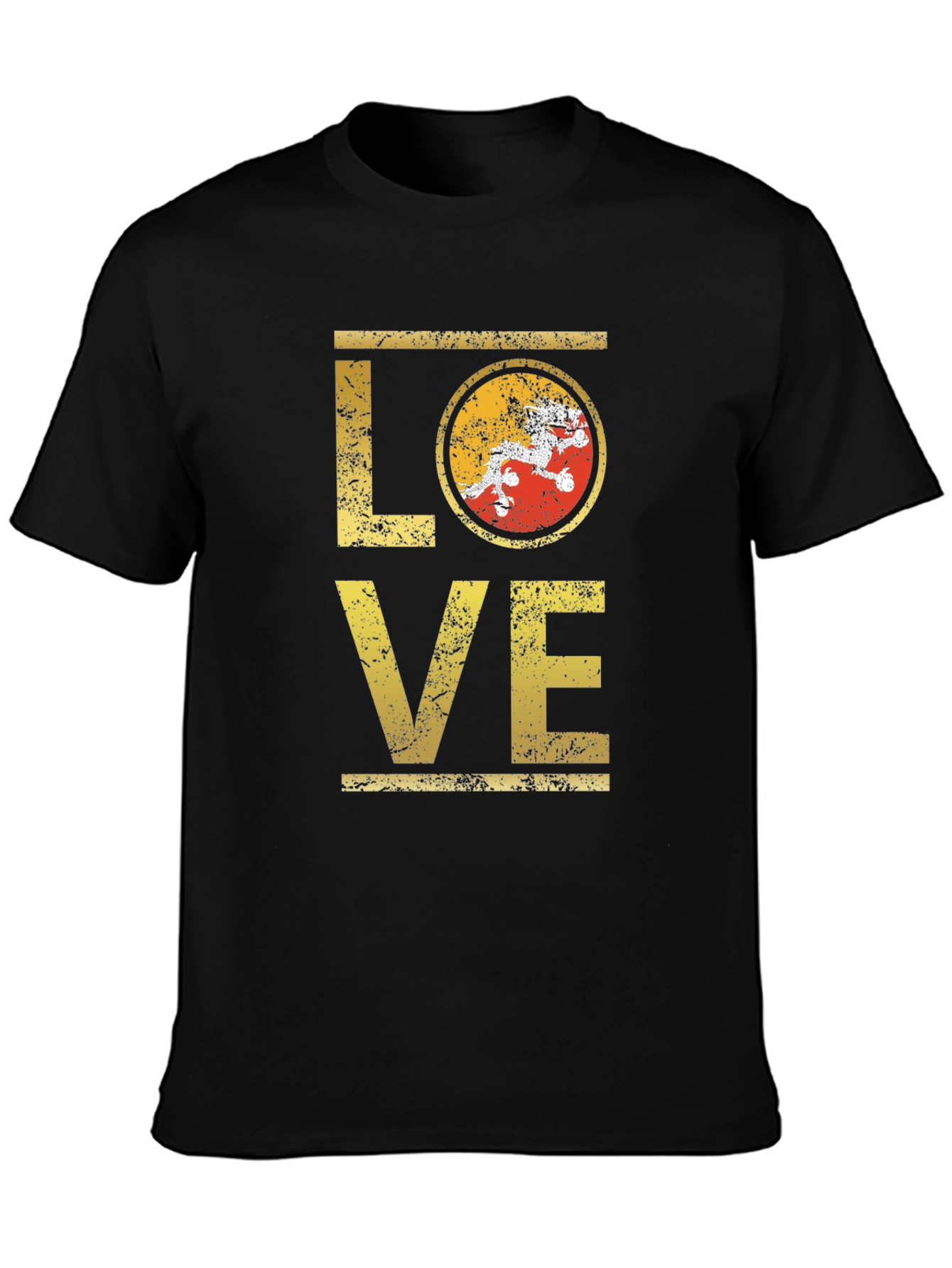 Bhutan LOVE T-Shirt | Distressed Design