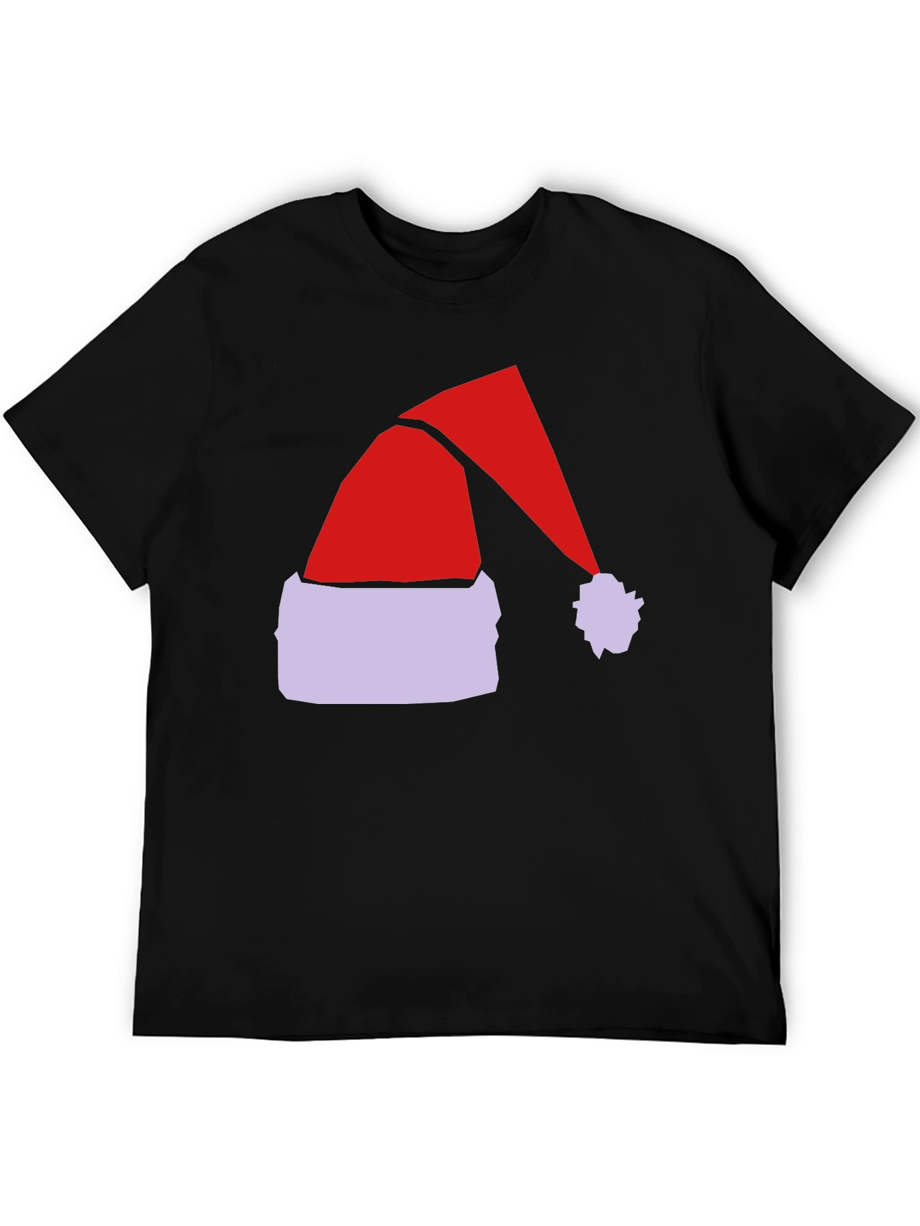 Festive Santa Hat Graphic Tee - Holiday Spirit!