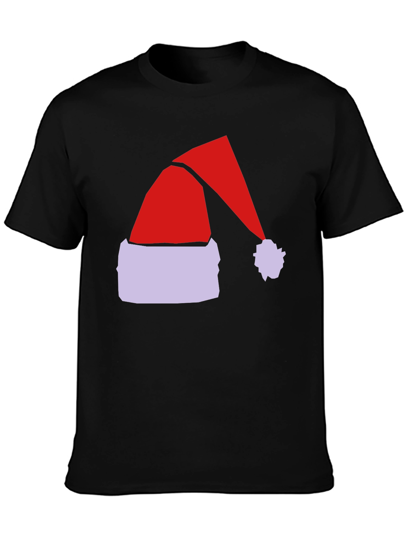 Festive Santa Hat Graphic Tee - Holiday Spirit!