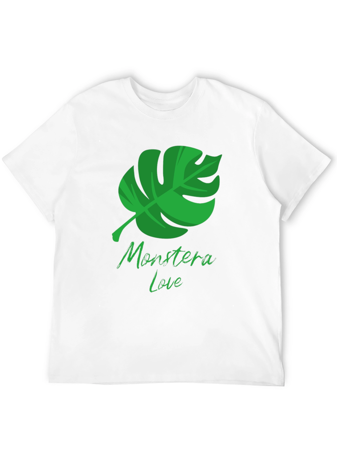 Monstera Love Black T-Shirt - Tropical Plant Design
