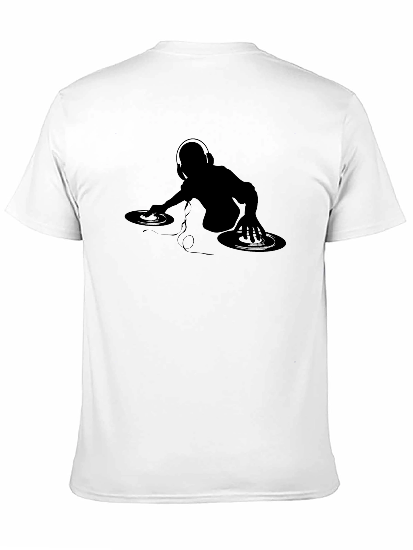 DJ Silhouette Graphic Tee - Black Cotton T-Shirt