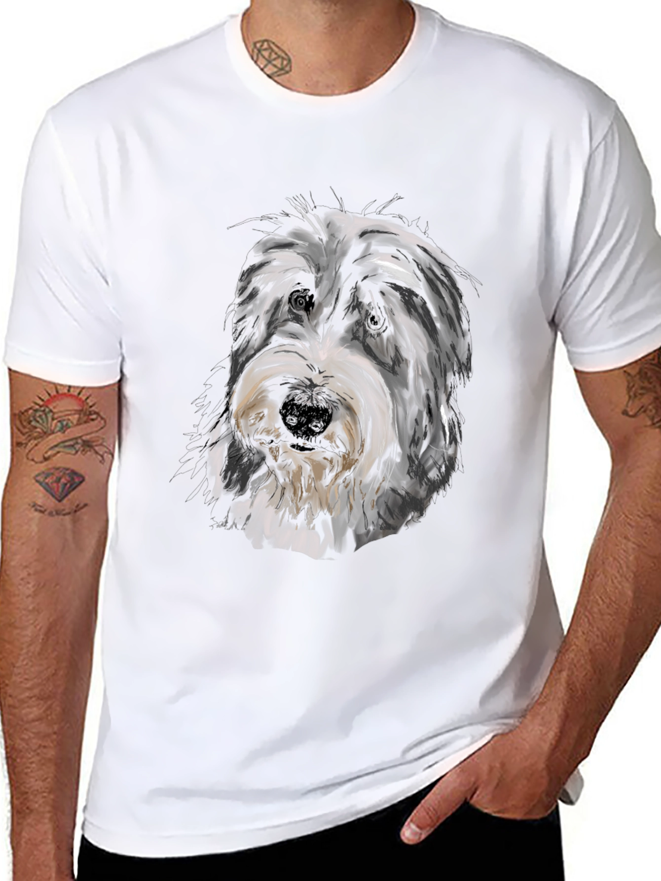 Dog Breed Portrait Graphic T-Shirt - Unisex