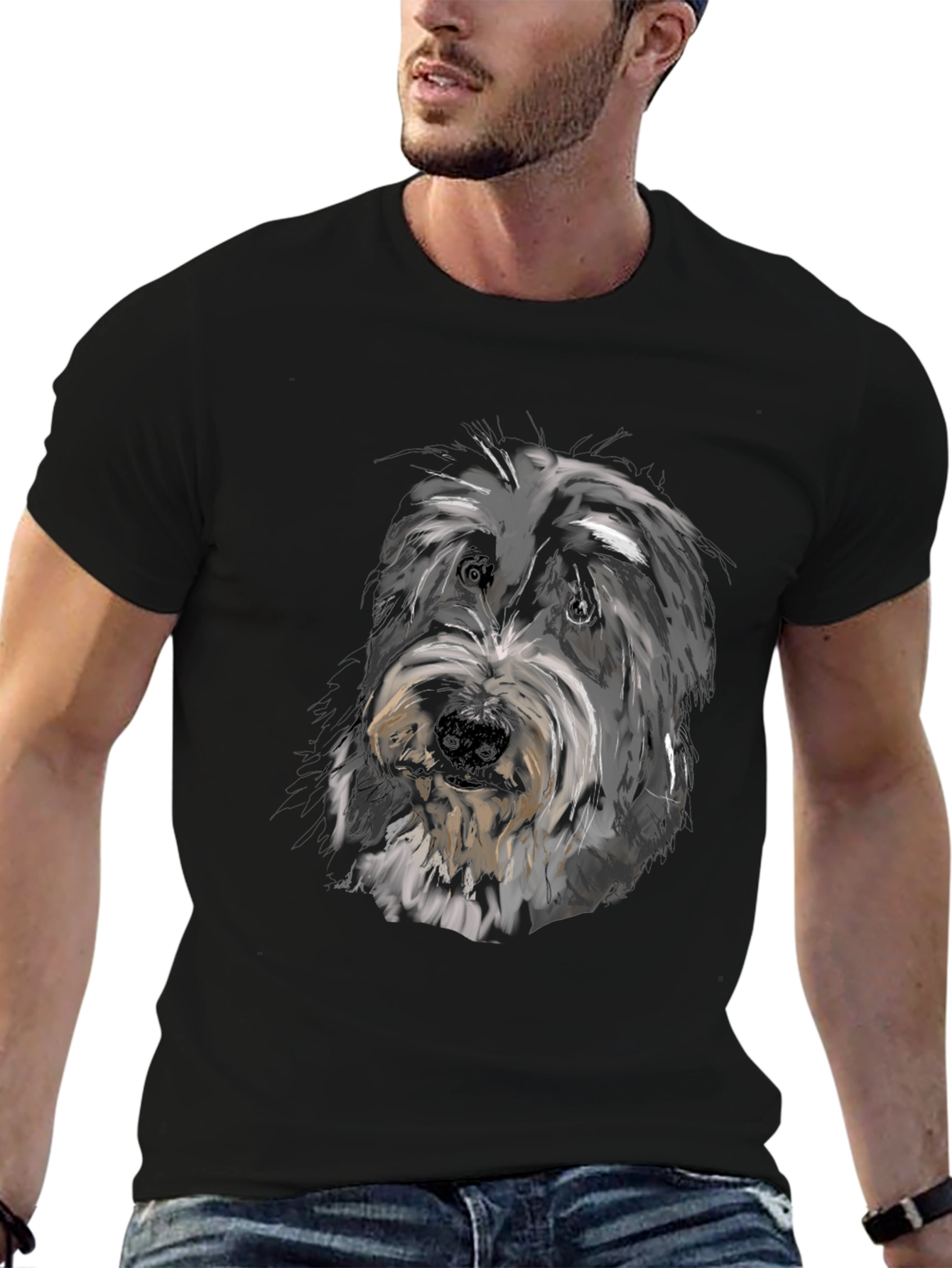 Dog Breed Portrait Graphic T-Shirt - Unisex