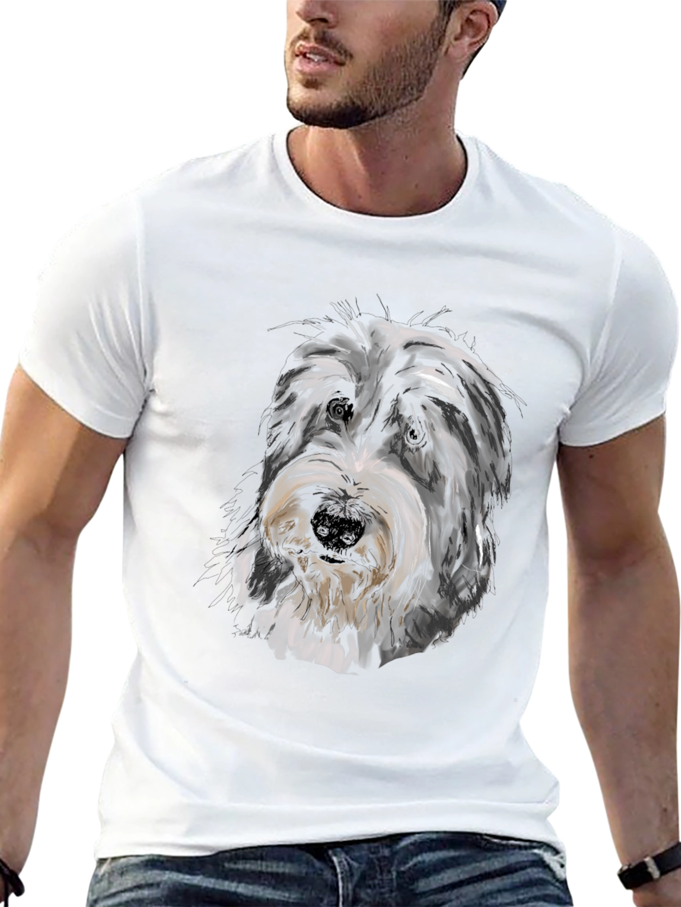 Dog Breed Portrait Graphic T-Shirt - Unisex