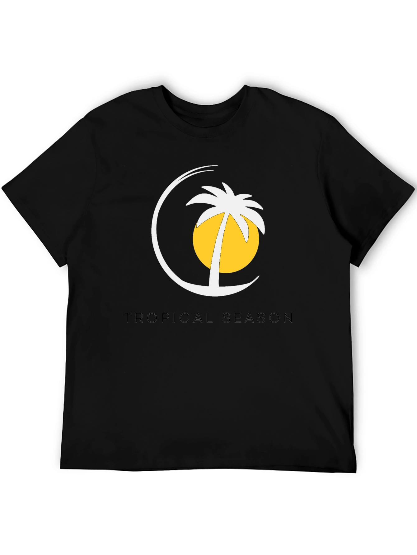Tropical Season Black T-Shirt