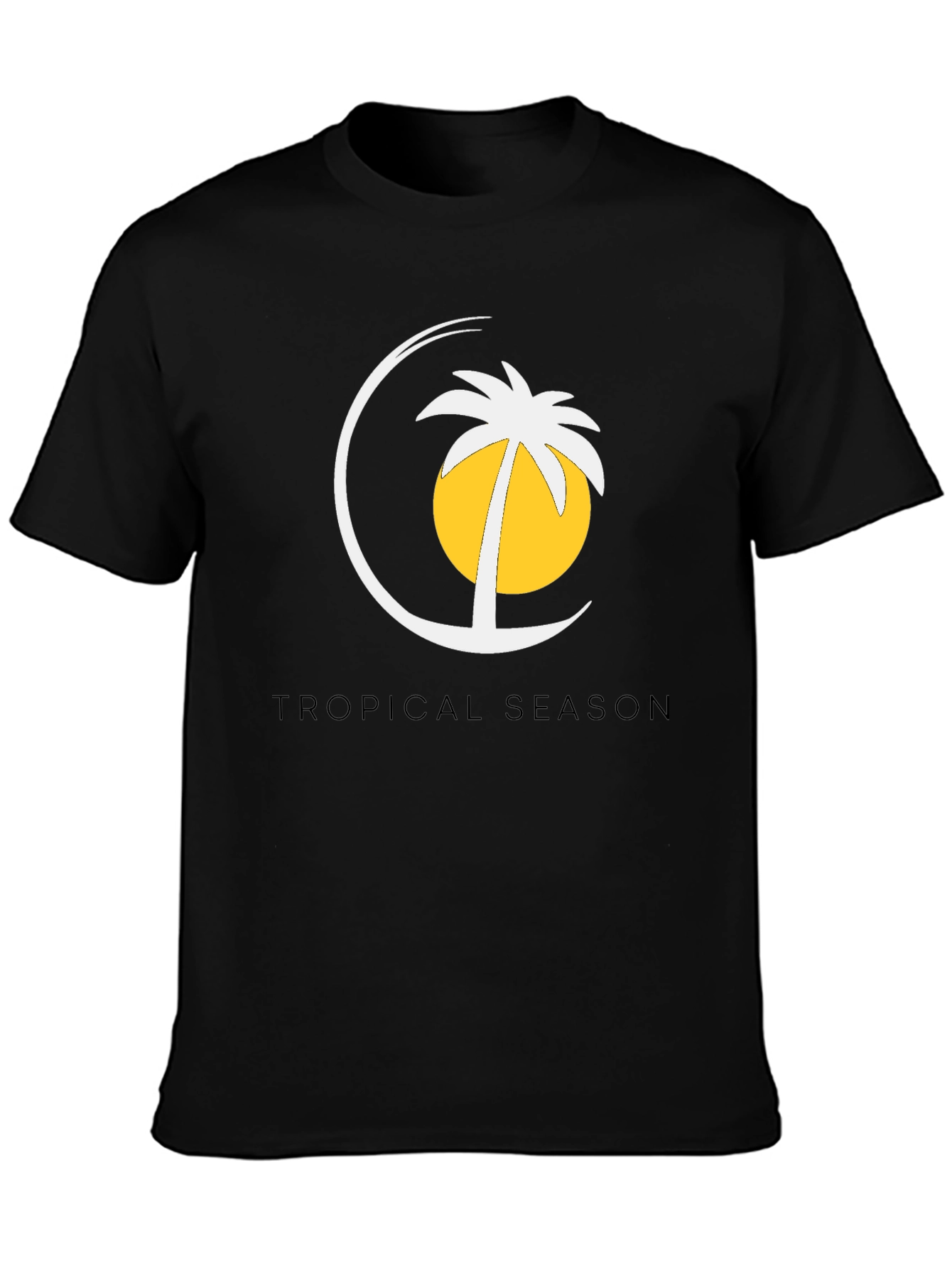 Tropical Season Black T-Shirt