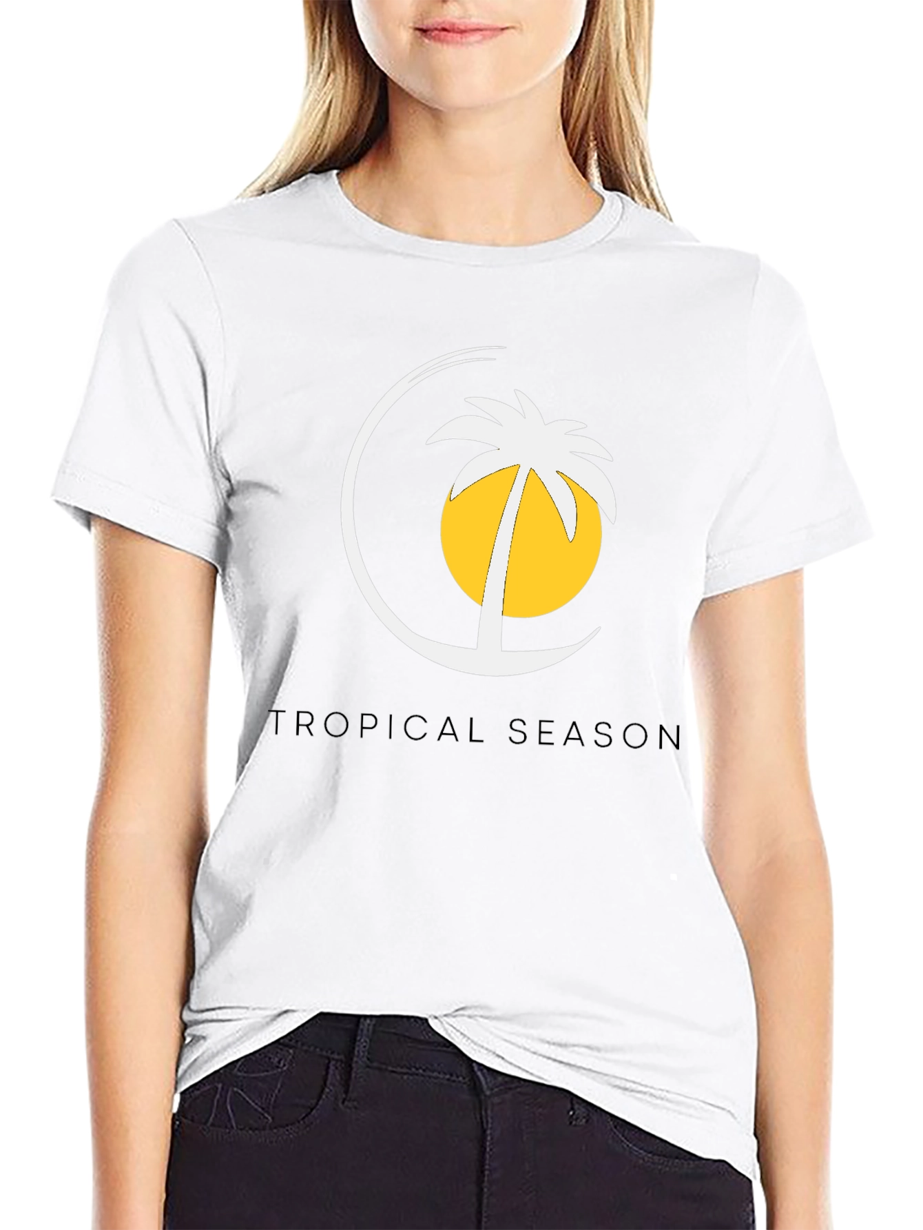 Tropical Season Black T-Shirt