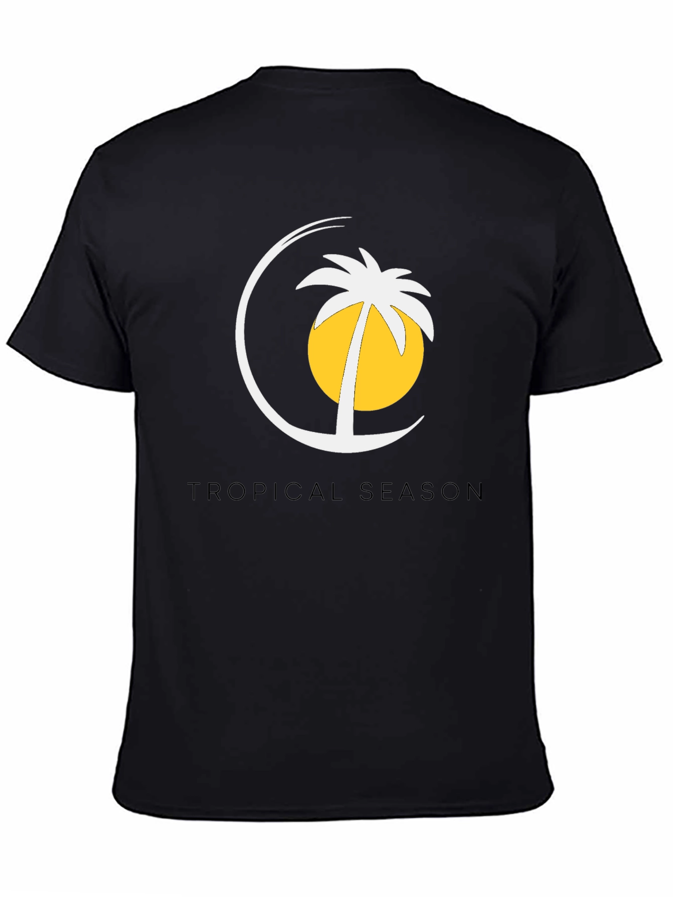 Tropical Season Black T-Shirt