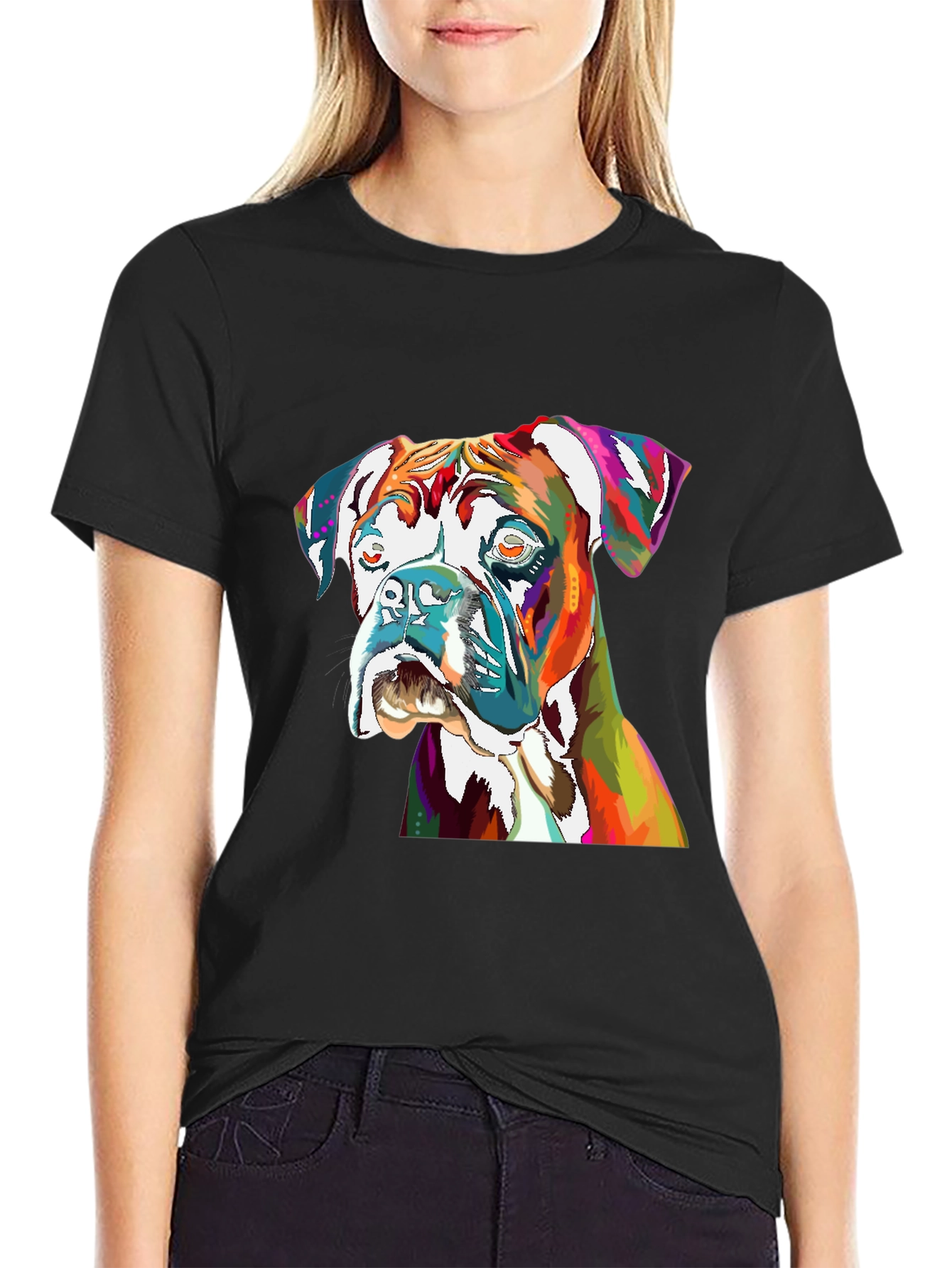 Vibrant Boxer Dog Graphic Tee - Unisex