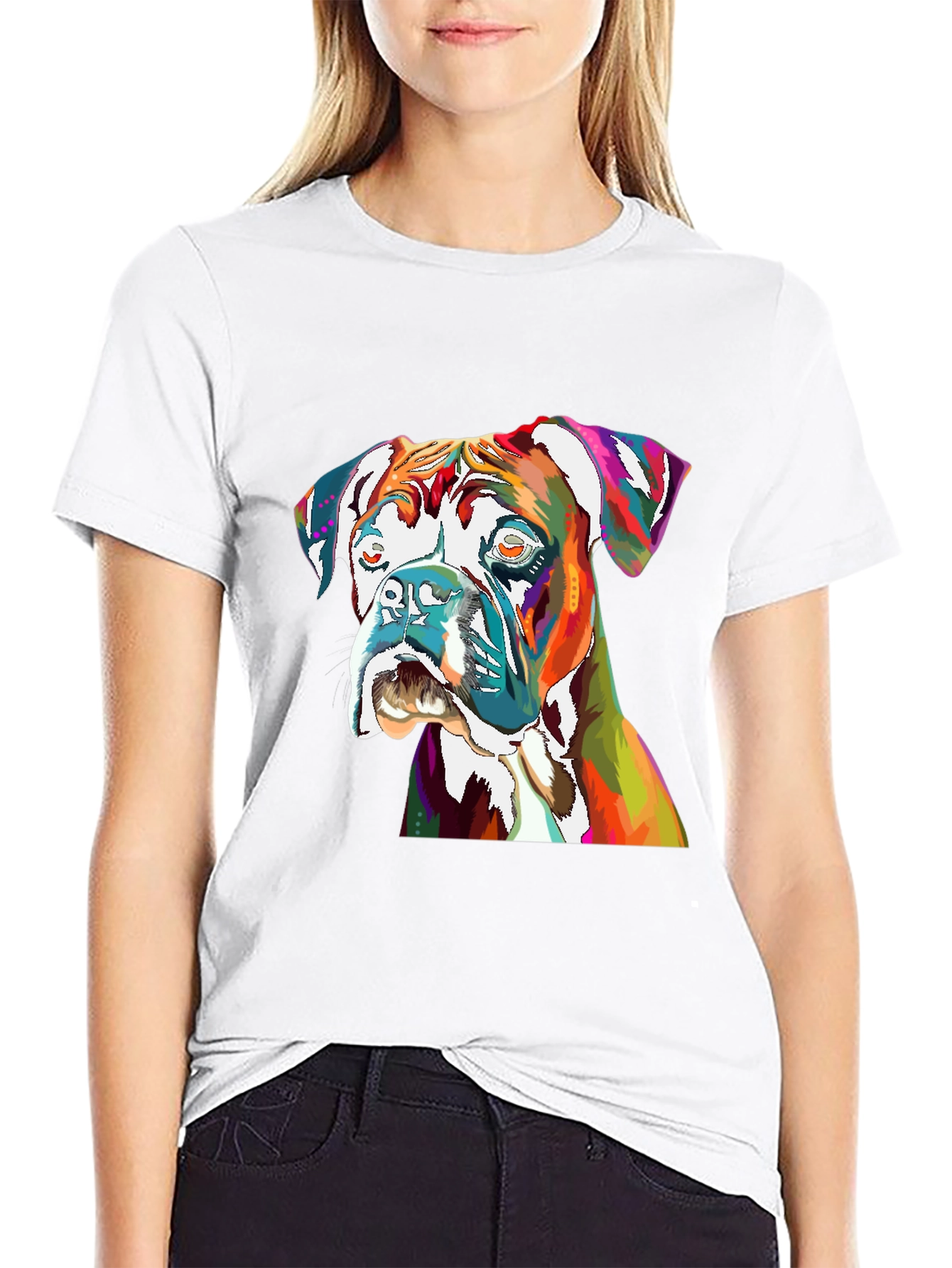 Vibrant Boxer Dog Graphic Tee - Unisex