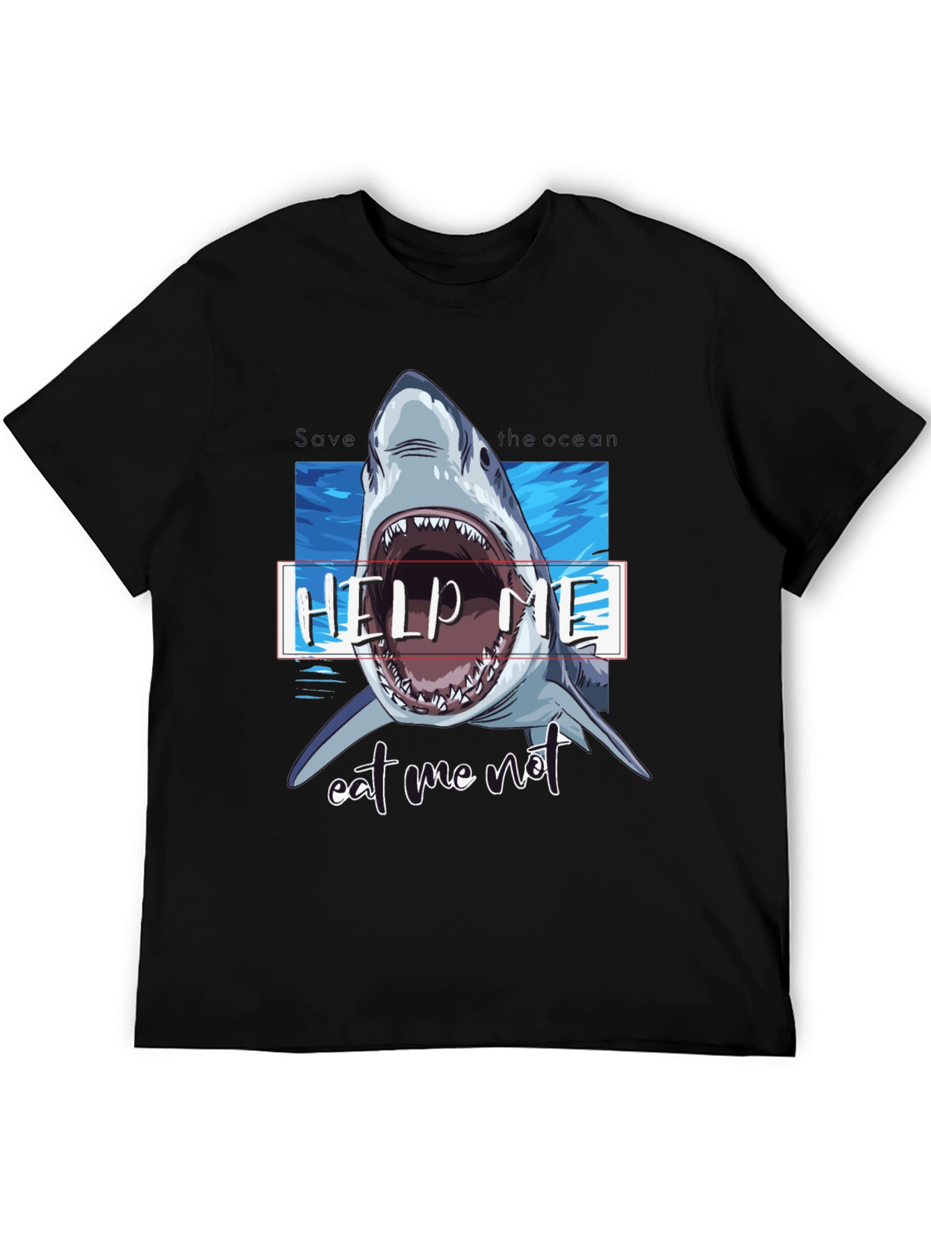 Shark Graphic T-Shirt - Help Me Eat Me Not!