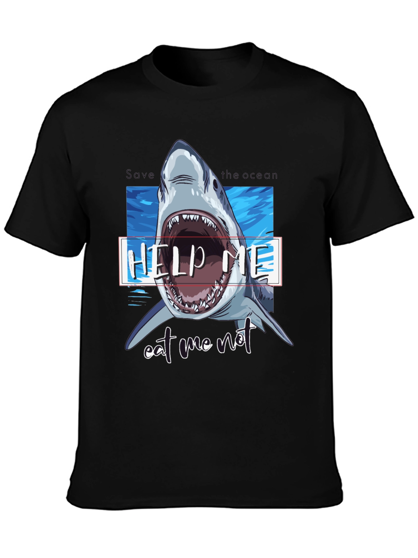 Shark Graphic T-Shirt - Help Me Eat Me Not!