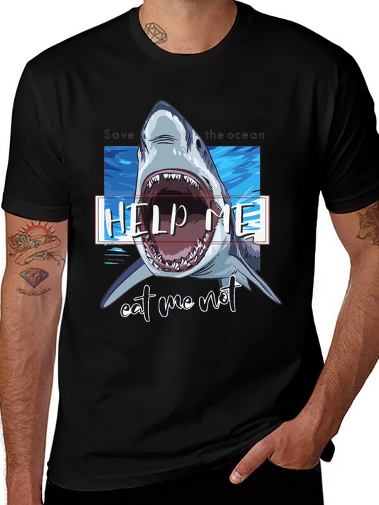 Shark Graphic T-Shirt - Help Me Eat Me Not!