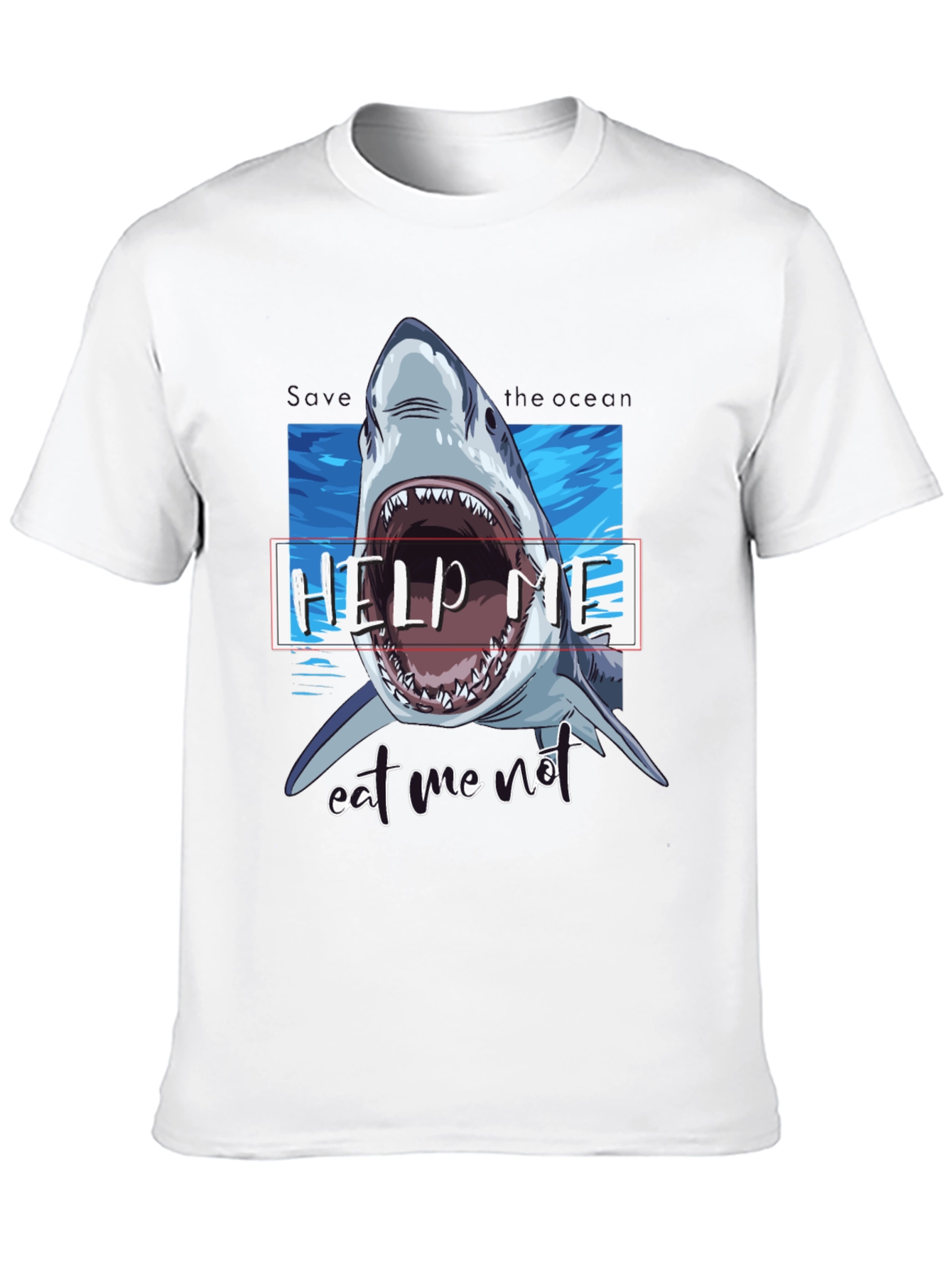 Shark Graphic T-Shirt - Help Me Eat Me Not!