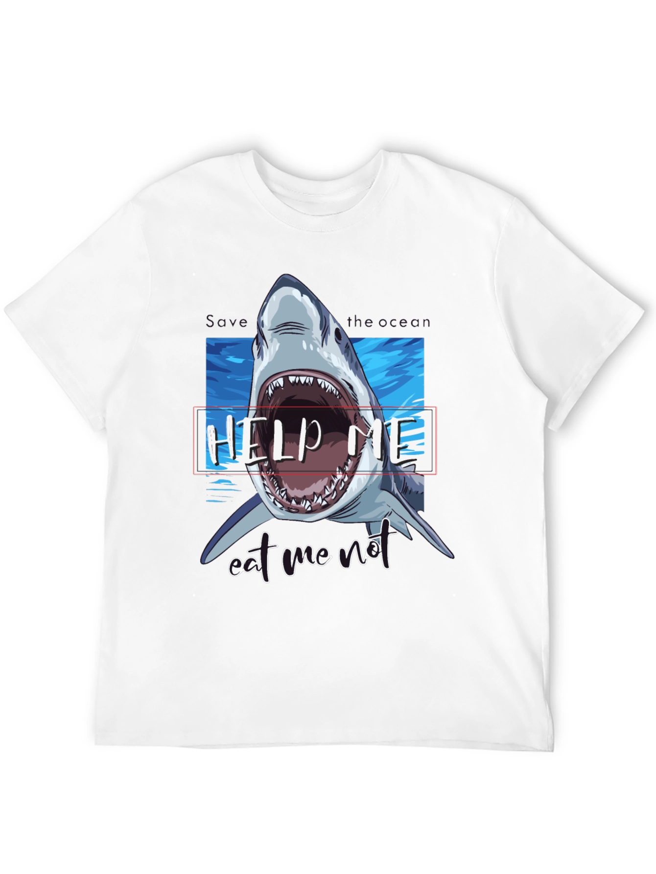 Shark Graphic T-Shirt - Help Me Eat Me Not!