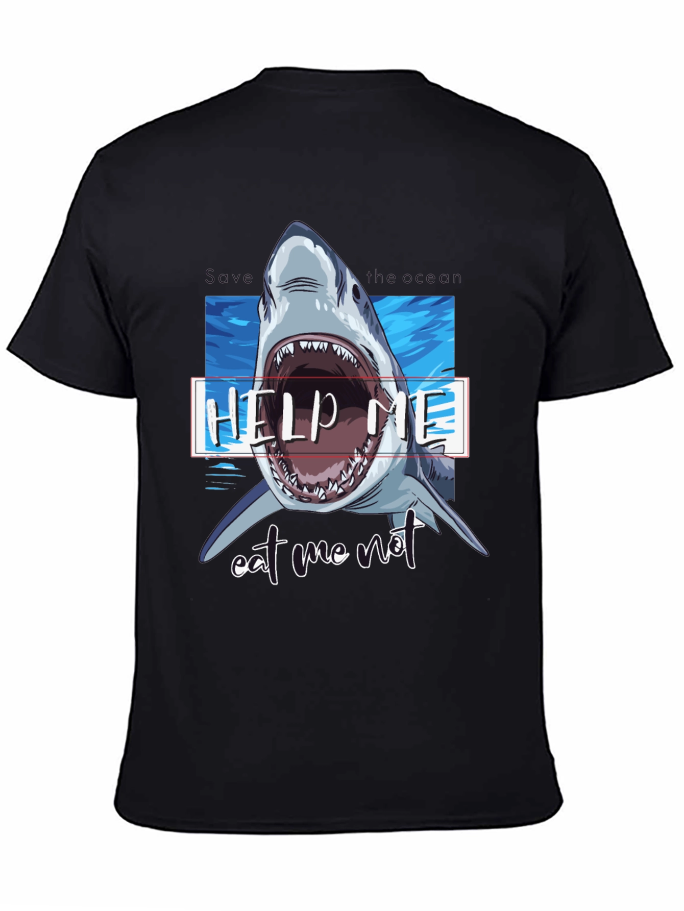 Shark Graphic T-Shirt - Help Me Eat Me Not!