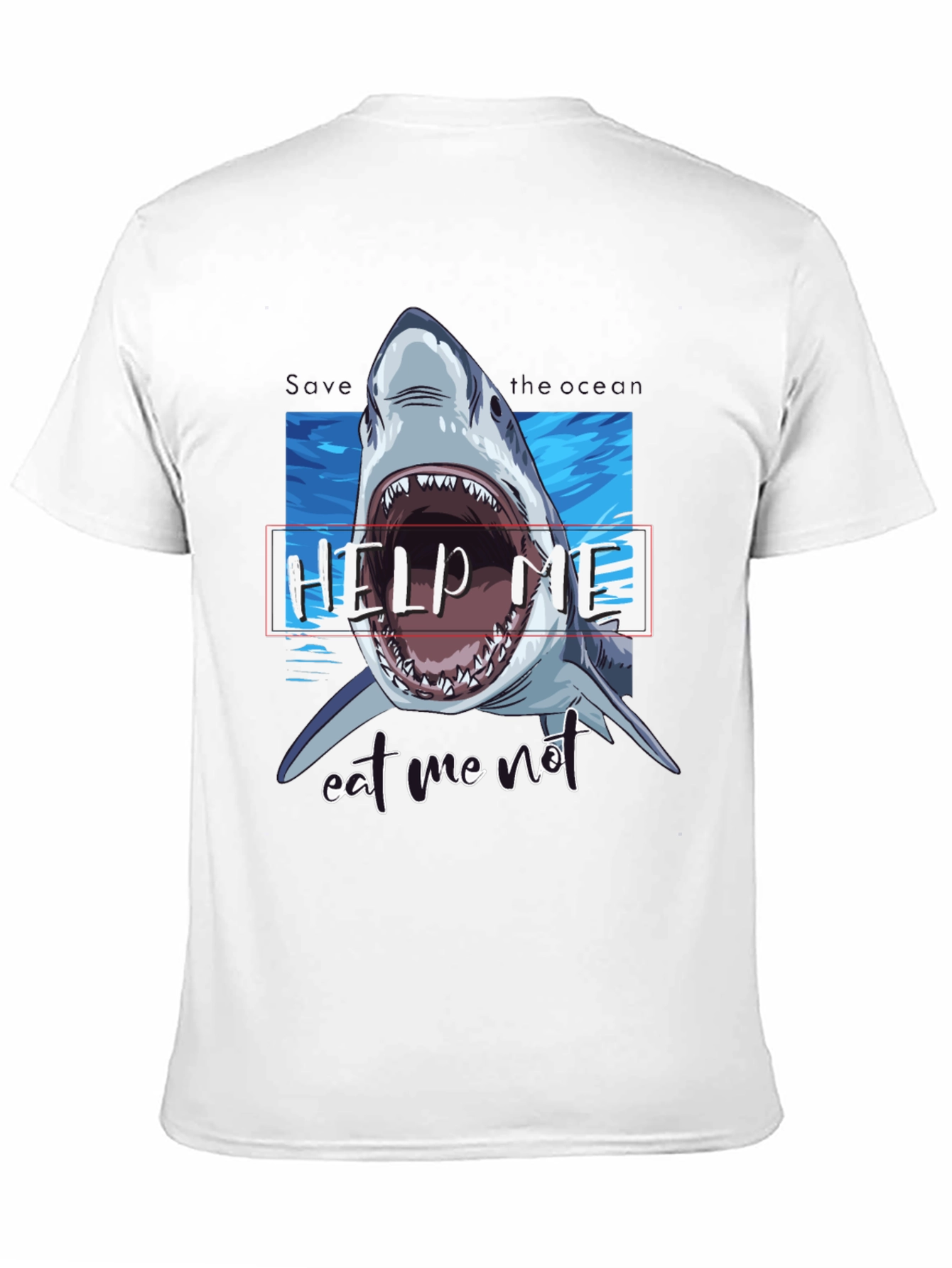 Shark Graphic T-Shirt - Help Me Eat Me Not!