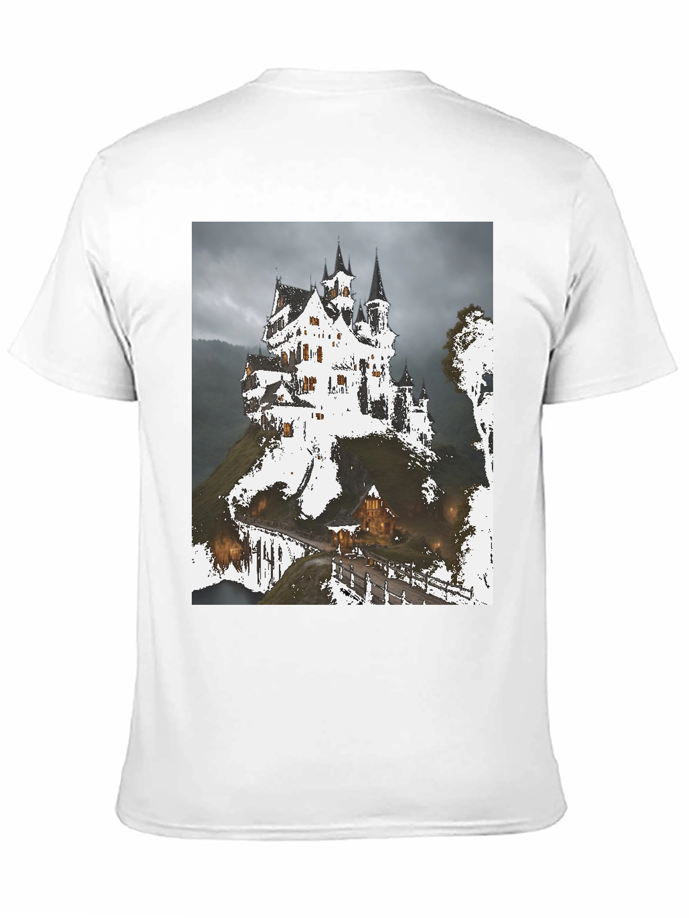 Haunted Castle Graphic T-Shirt - Spooky Season Apparel