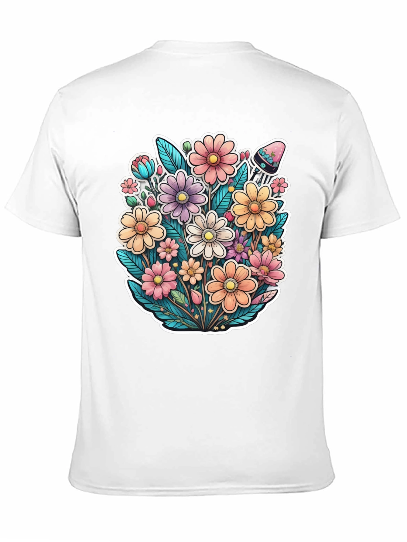 Floral Graphic Print T-Shirt - Blooming Style