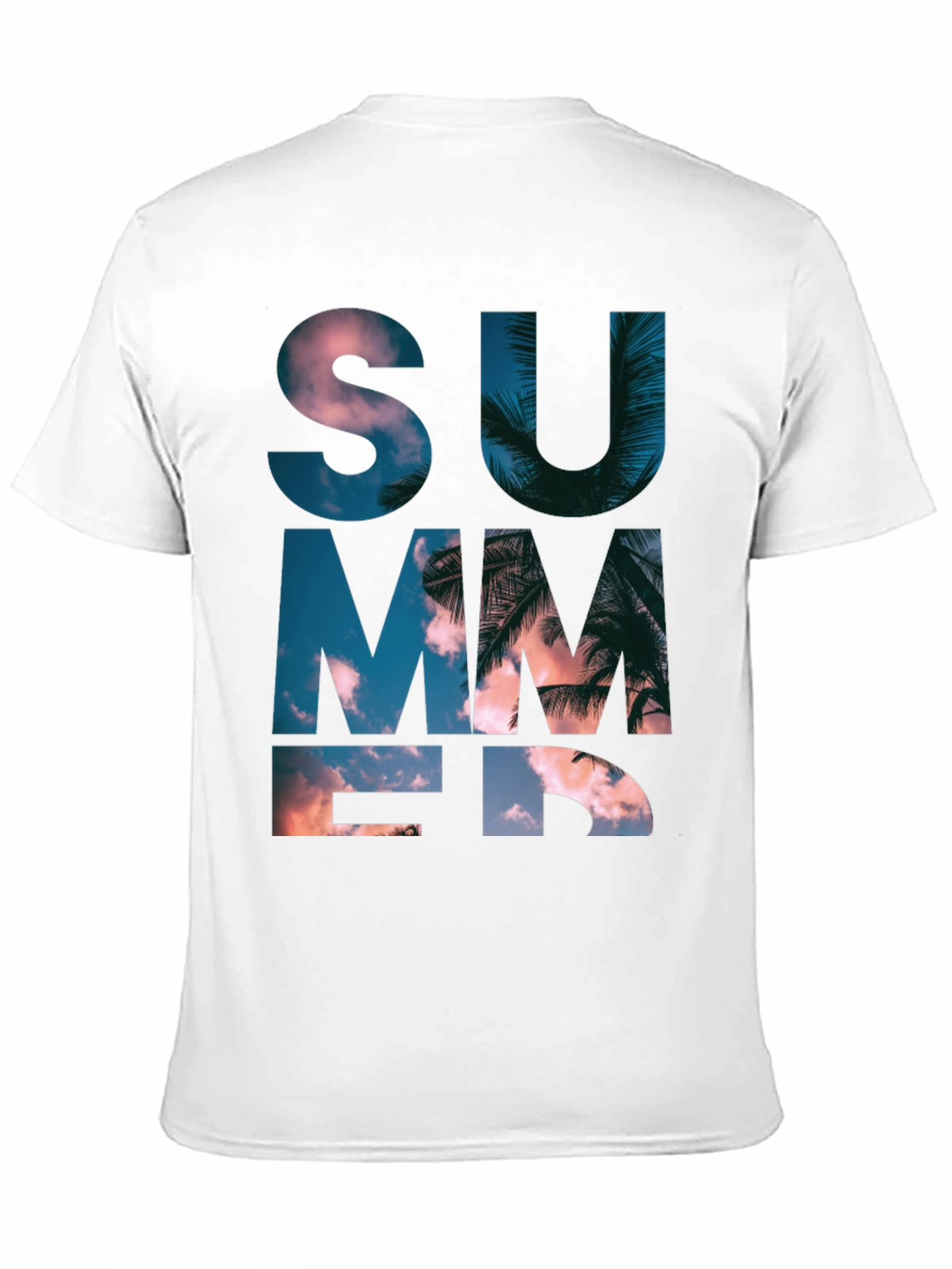 Summer Graphic Print Mens Black T-Shirt