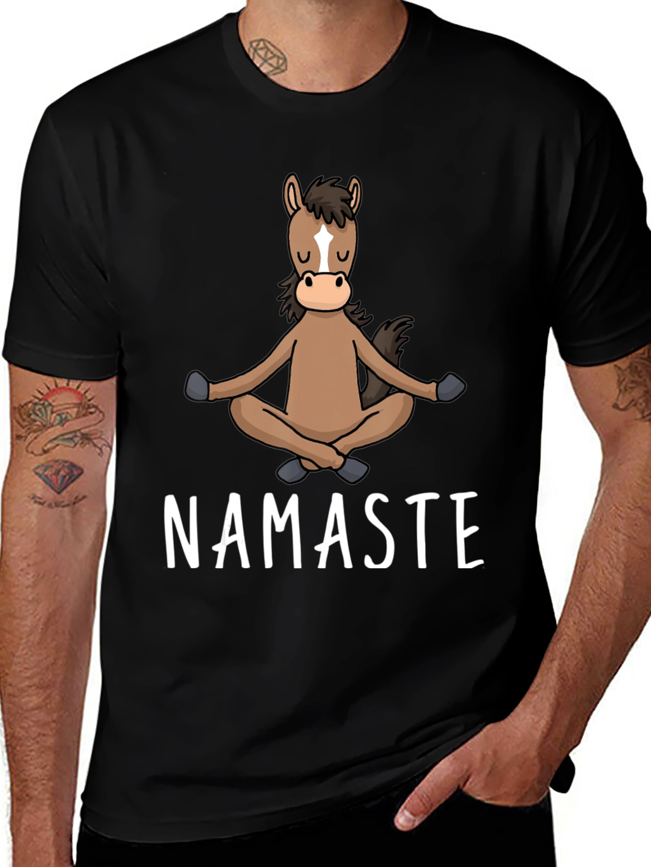 Namaste Horse T-Shirt: Meditating Equine Tee