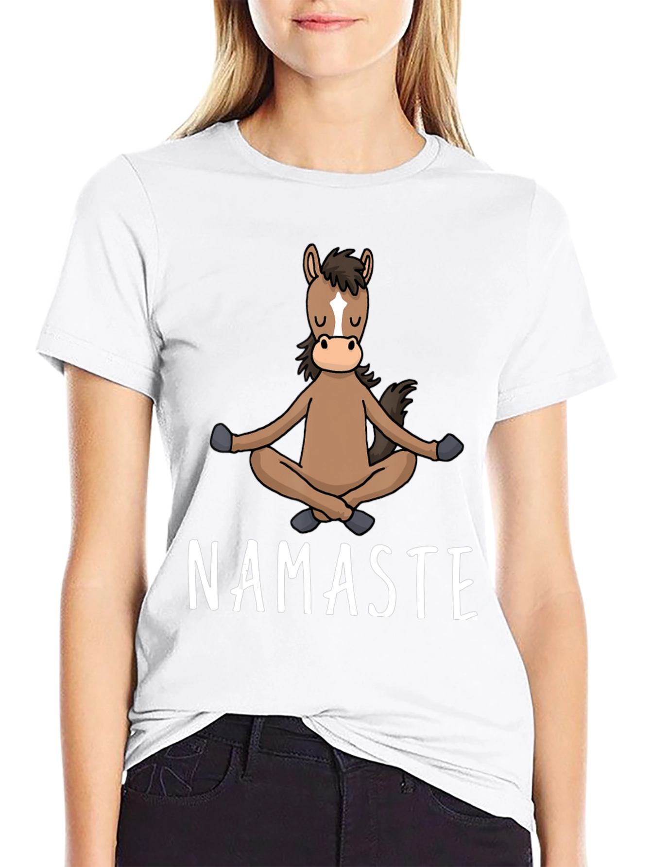 Namaste Horse T-Shirt: Meditating Equine Tee