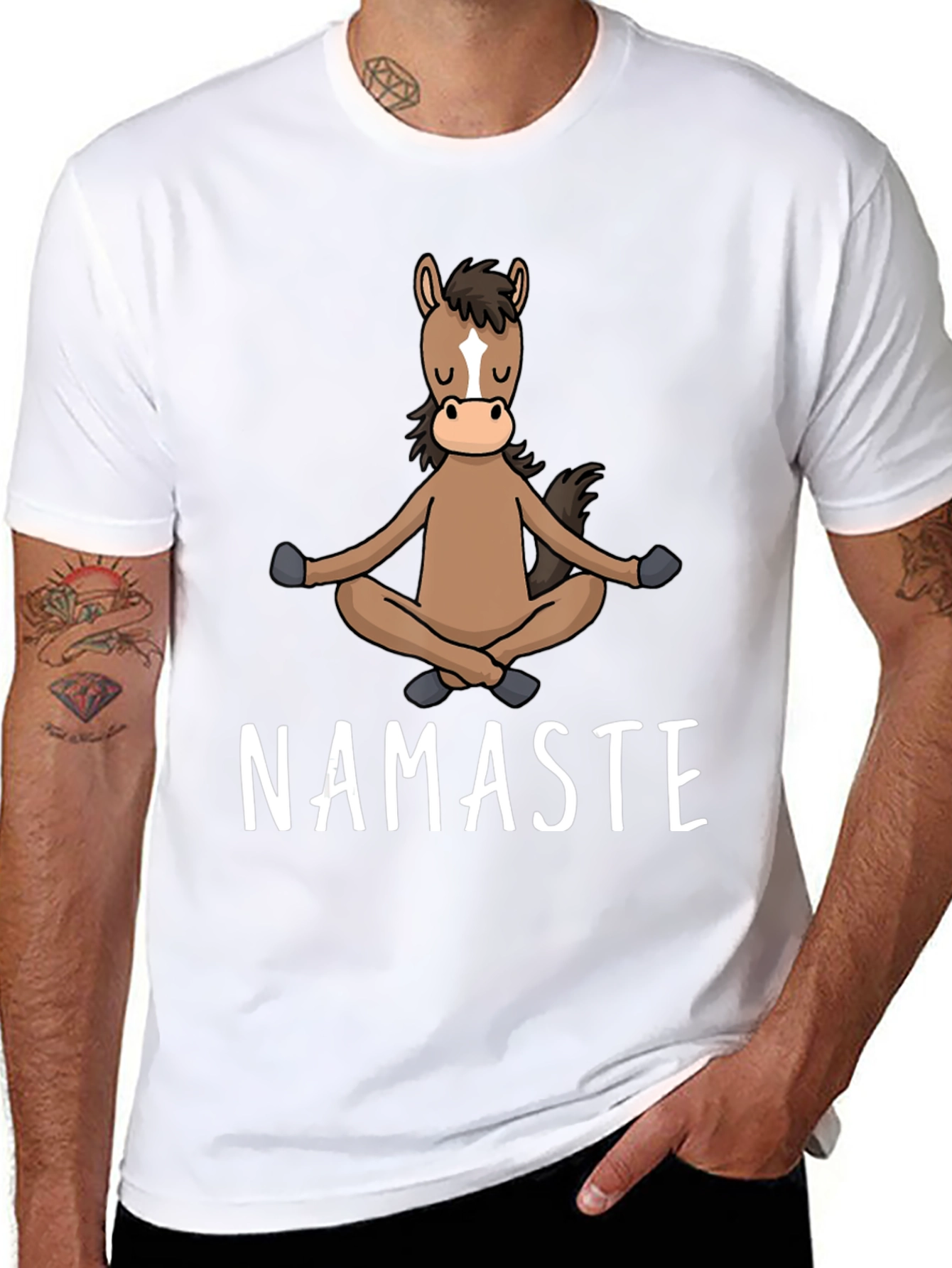 Namaste Horse T-Shirt: Meditating Equine Tee
