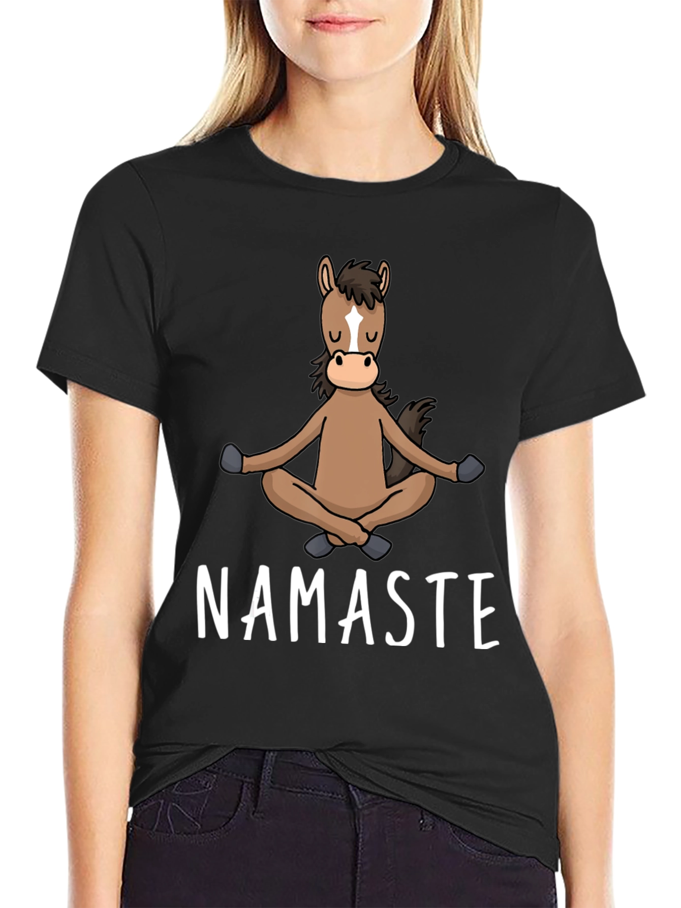 Namaste Horse T-Shirt: Meditating Equine Tee