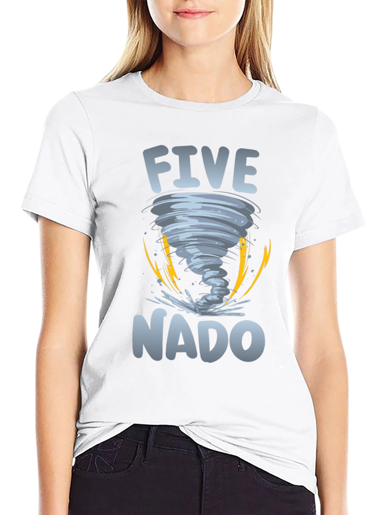 Five-Nado Graphic T-Shirt - Tornado Design Tee