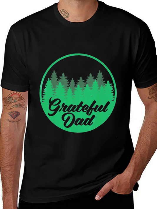 Grateful Dad Forest Graphic Tee - Black