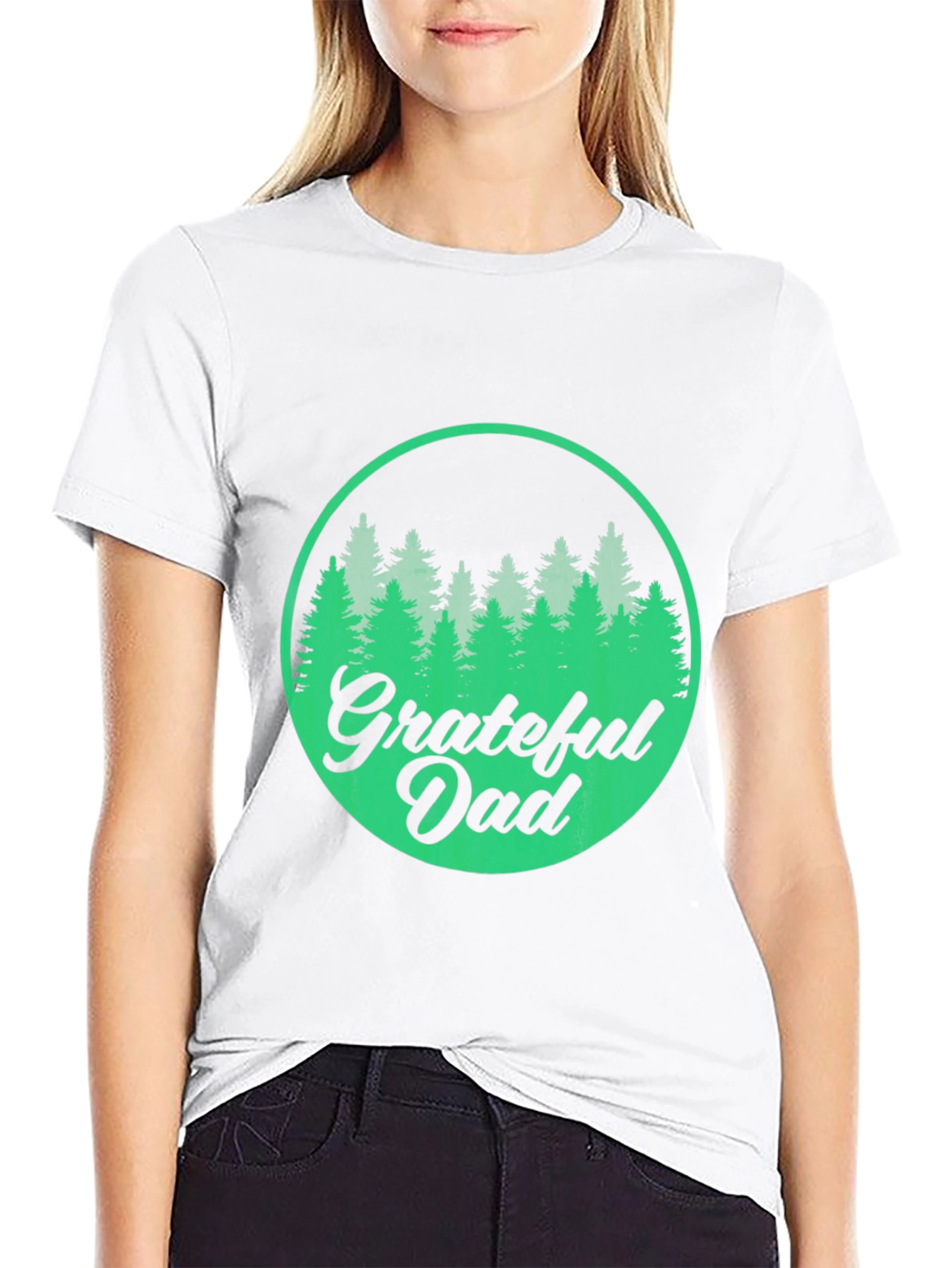 Grateful Dad Forest Graphic Tee - Black